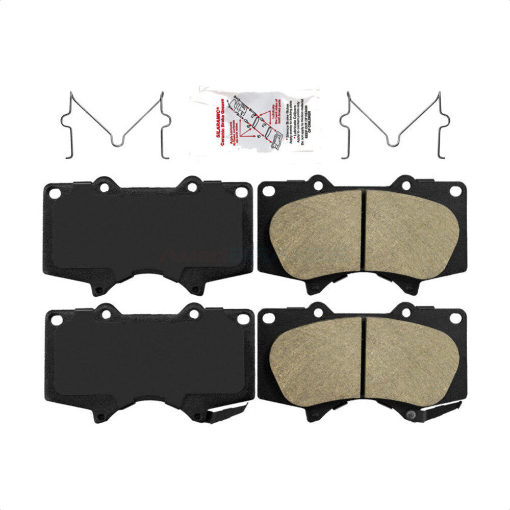 AmeriBRAKES NWF-PRC976 Disc Brake Pad for 2000-2023 Toyota Tacoma, Lexus GX460, Mitsubishi Montero - Front