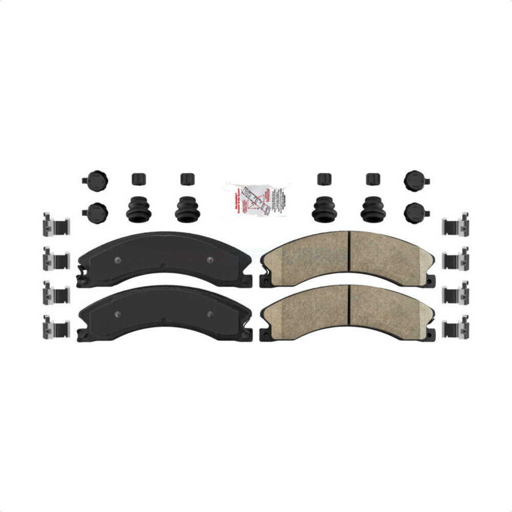 AmeriBRAKES NWF-PTC1411 Disc Brake Pad for 2009-2024 Chevrolet Express 4500, Chevrolet Suburban 3500 HD, Nissan TITAN XD - Rear, Front
