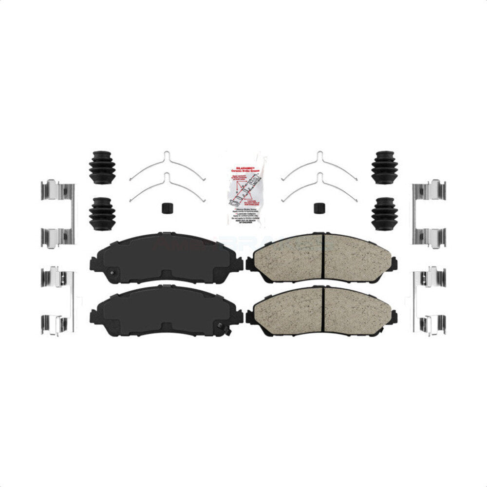 AmeriBRAKES NWF-PTC1723 Disc Brake Pad for 2014-2024 Honda Ridgeline, Honda Pilot, Acura MDX - Front