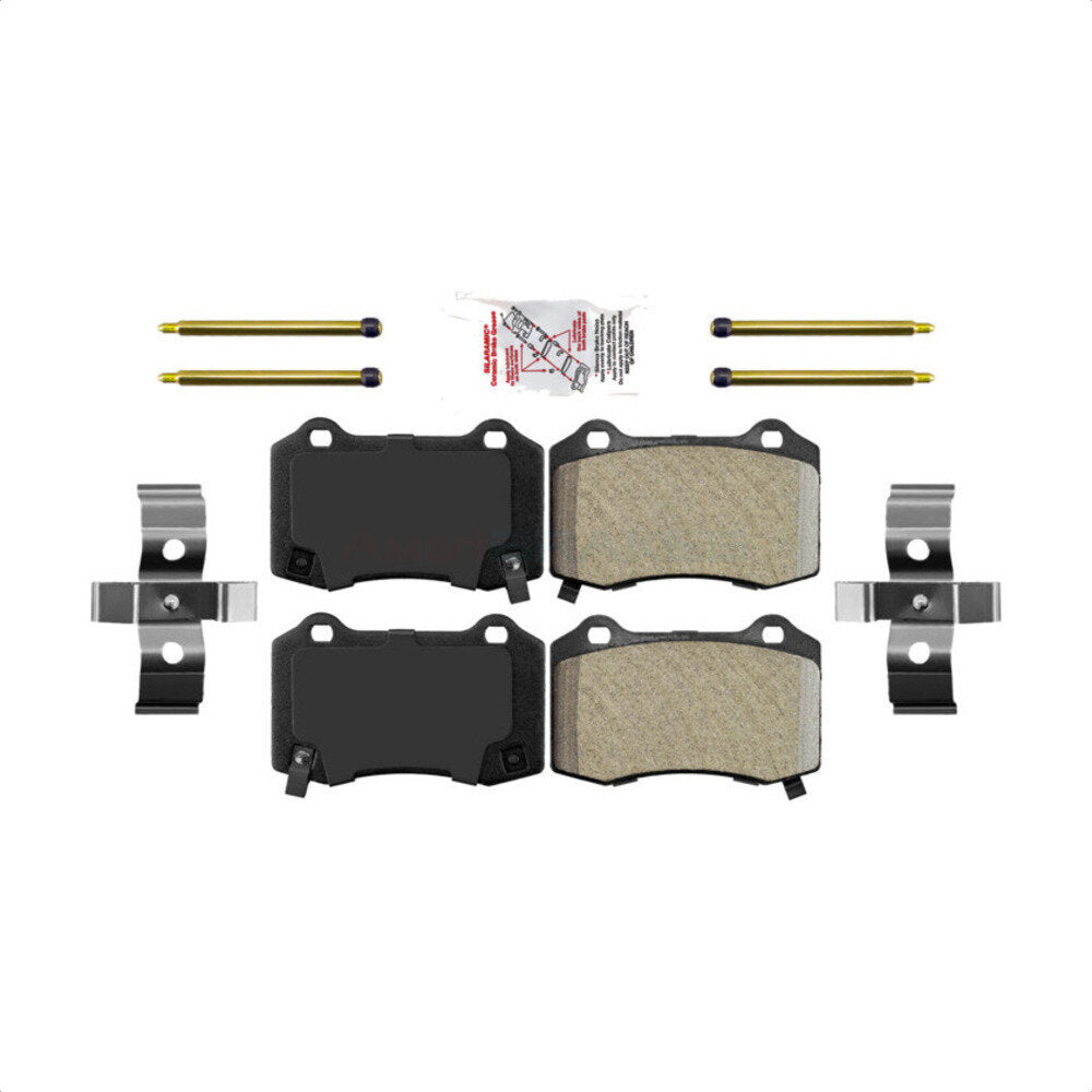 AmeriBRAKES NWF-PTM1053 Disc Brake Pad for 2004-2024 Dodge Challenger, Dodge Charger, Tesla X - Rear