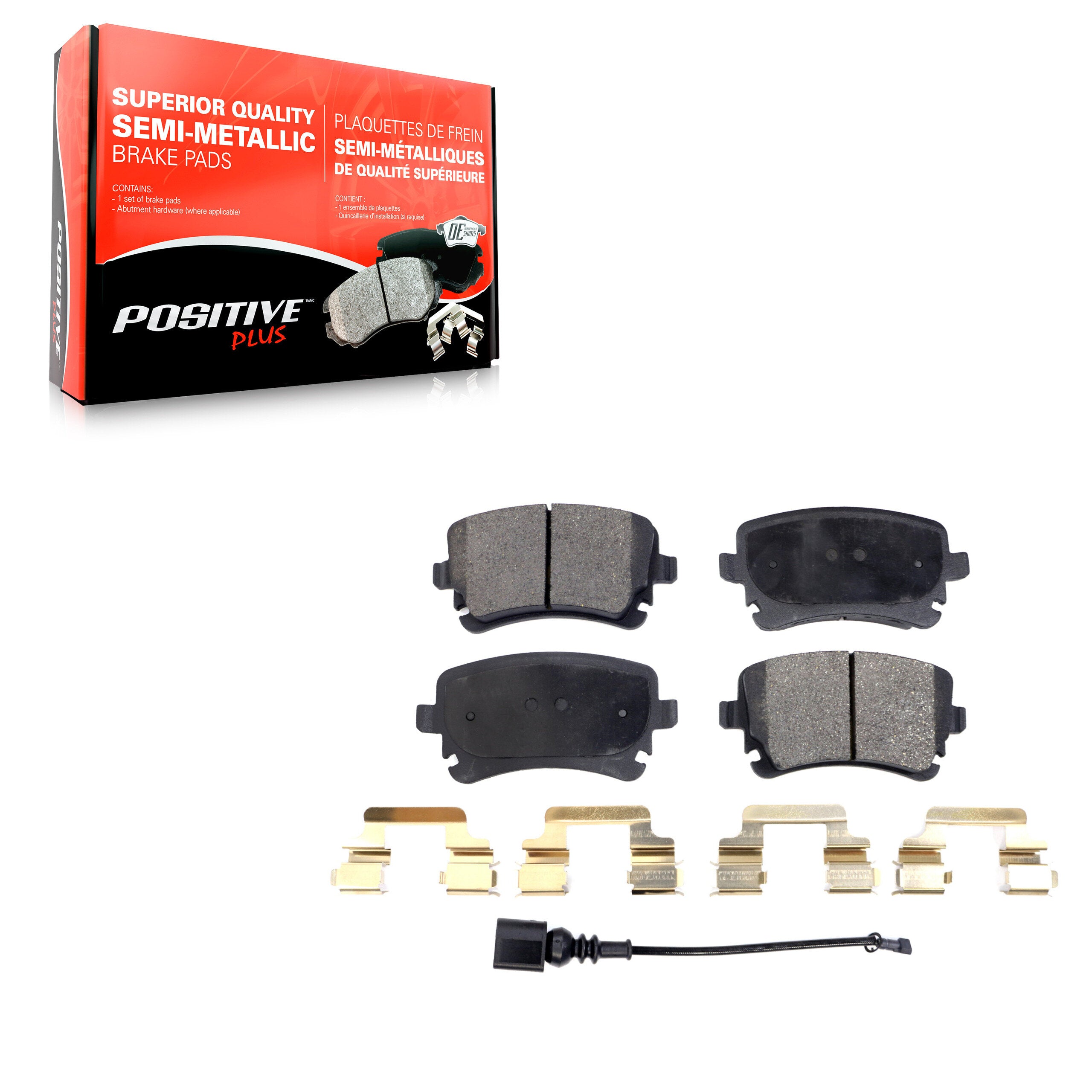 Positive Plus PPF-D1018 Disc Brake Pad for 2003-2016 Audi Q5, Audi A4 allroad, Audi RS4 - Rear