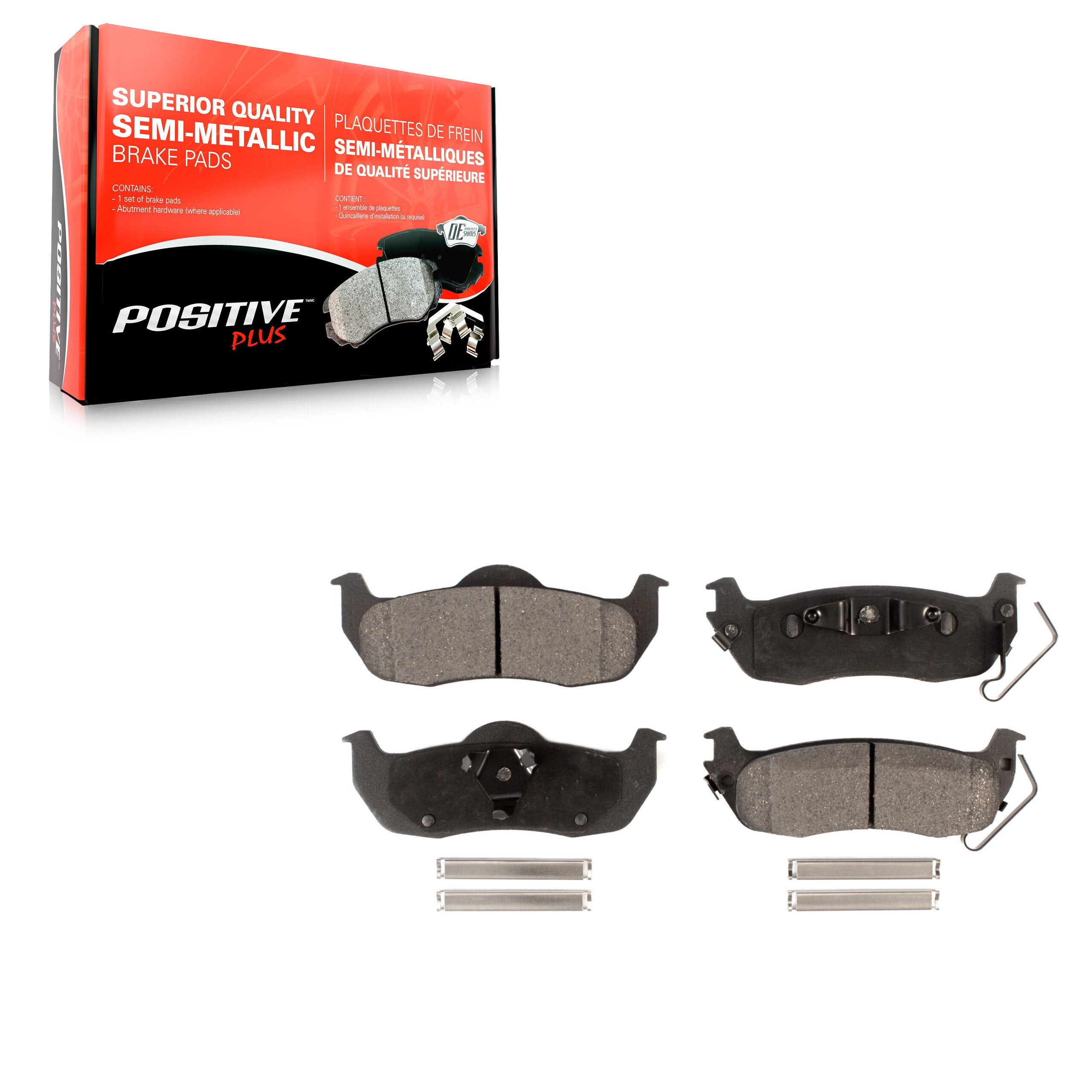 Positive Plus PPF-D1041 Disc Brake Pad for 2004-2015 Jeep Grand Cherokee, Jeep Commander, Nissan Armada - Rear
