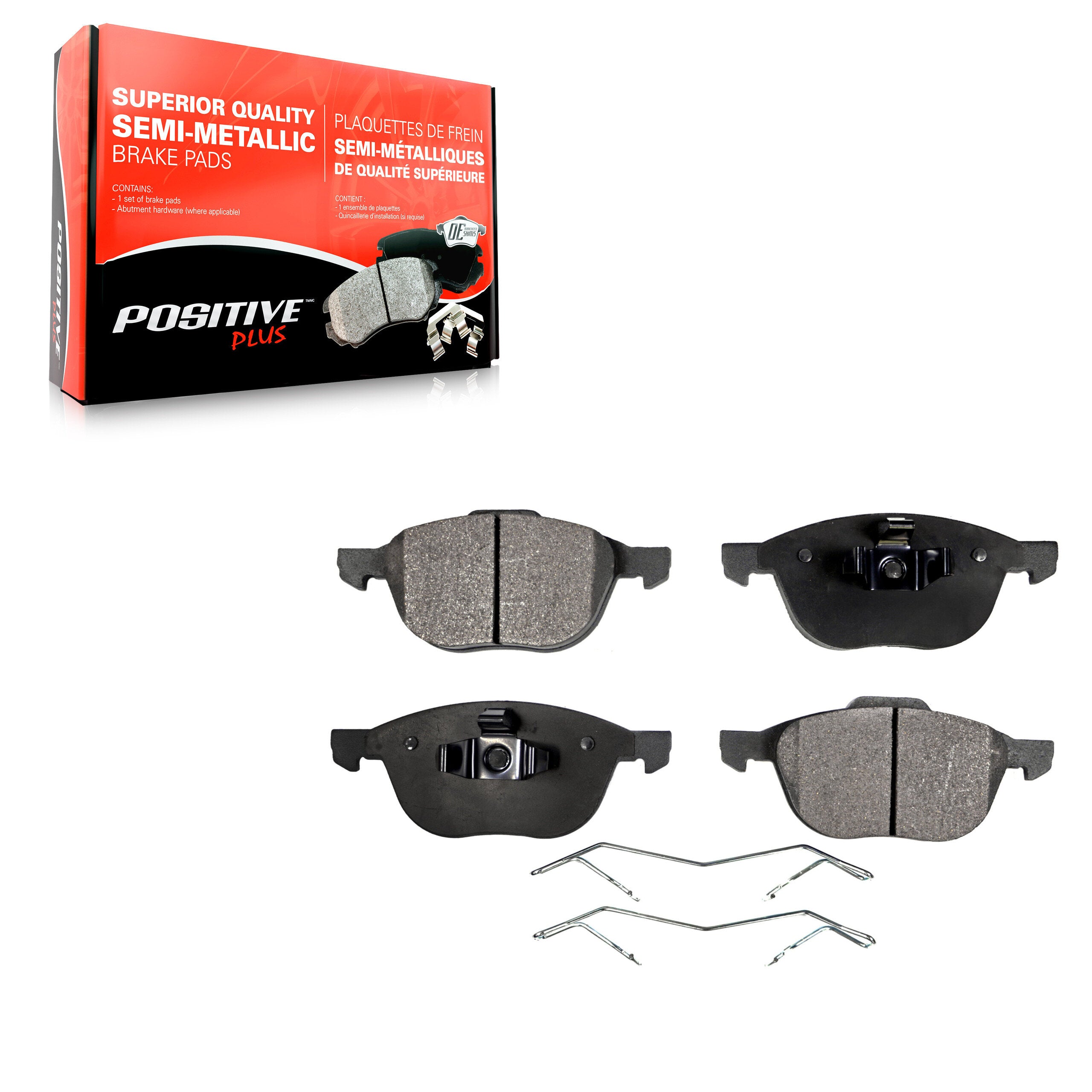 Positive Plus PPF-D1044 Disc Brake Pad for 2004-2022 Ford EcoSport, Ford Escape, Ford Focus - Front