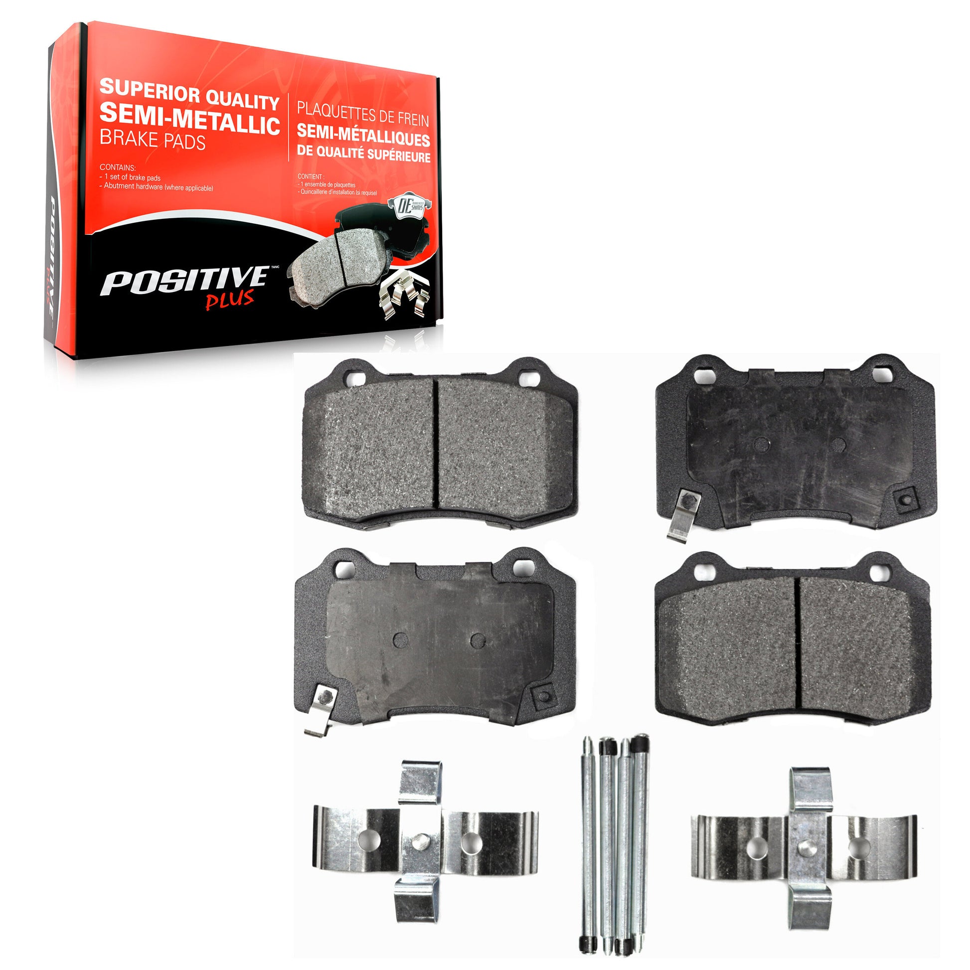 Positive Plus PPF-D1053 Disc Brake Pad for 2004-2024 Dodge Challenger, Dodge Charger, Tesla X - Rear