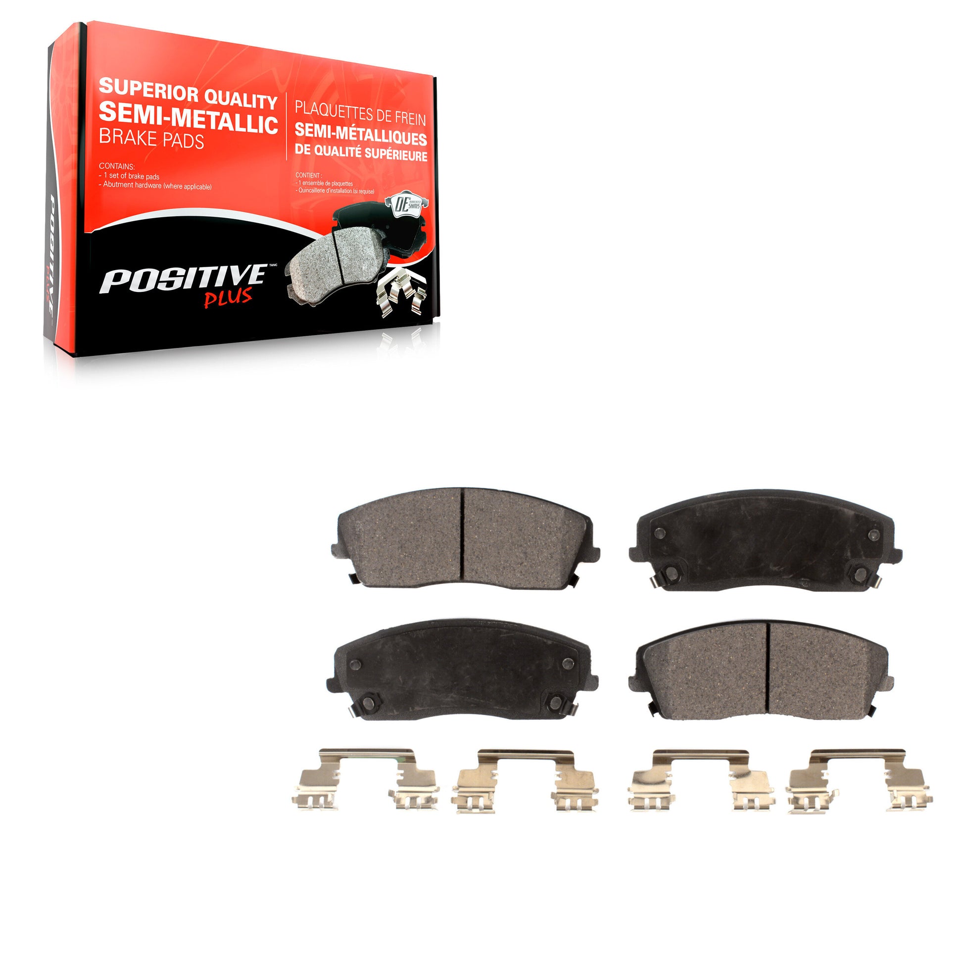Positive Plus PPF-D1056 Disc Brake Pad for 2005-2023 Chrysler 300, Dodge Challenger, Dodge Charger - Front
