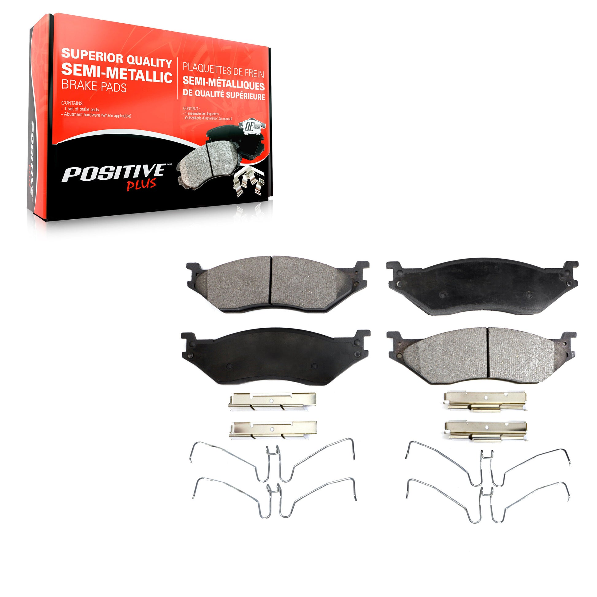 Positive Plus PPF-D1066 Disc Brake Pad for 1999-2022 Ford F-53 Motorhome Chassis, Ford F-59 Commercial Stripped Chassis, IC Corporation AE School Bus - Rear, Front