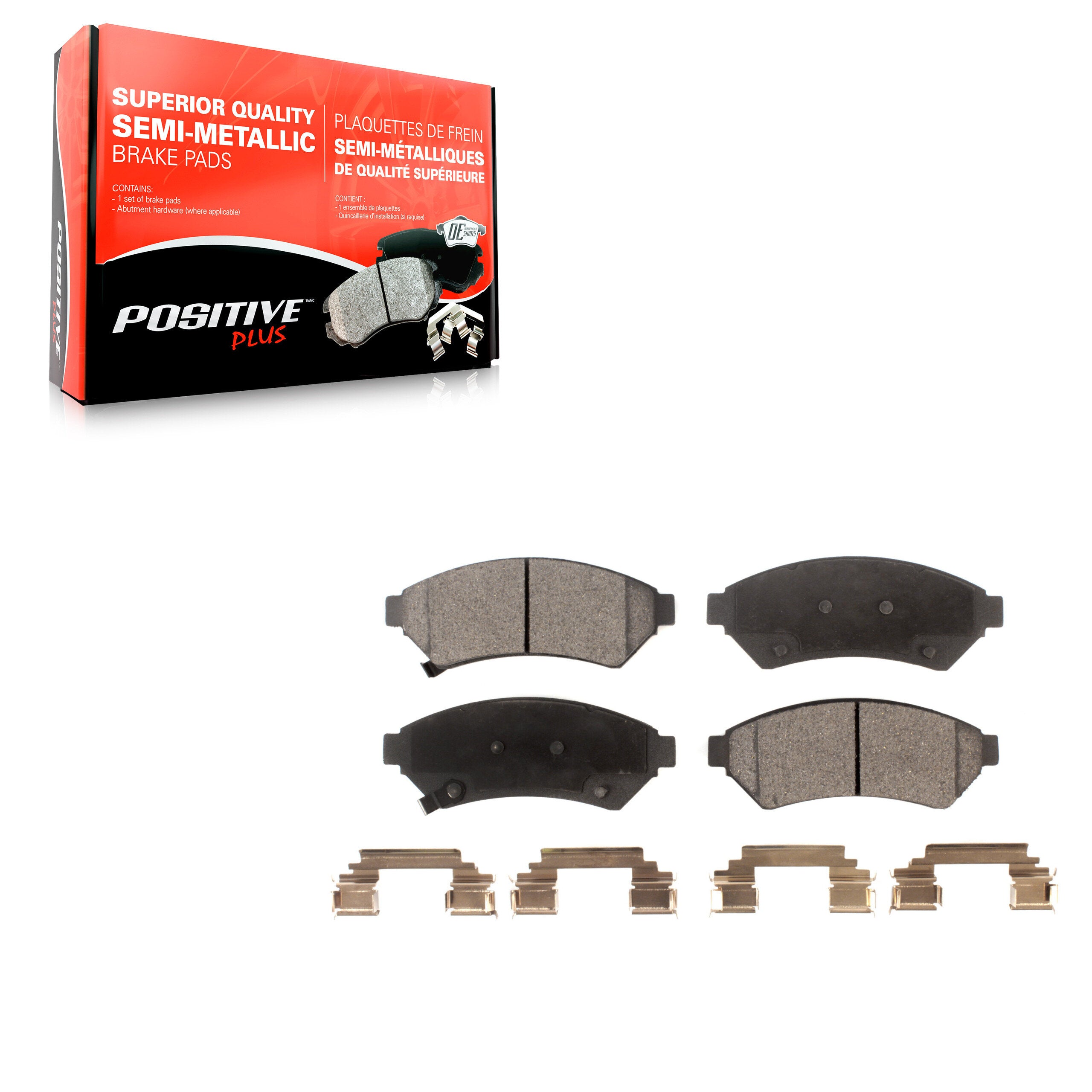 Positive Plus PPF-D1075 Disc Brake Pad for 2004-2012 VPG MV-1, Buick Allure, Buick LaCrosse - Front