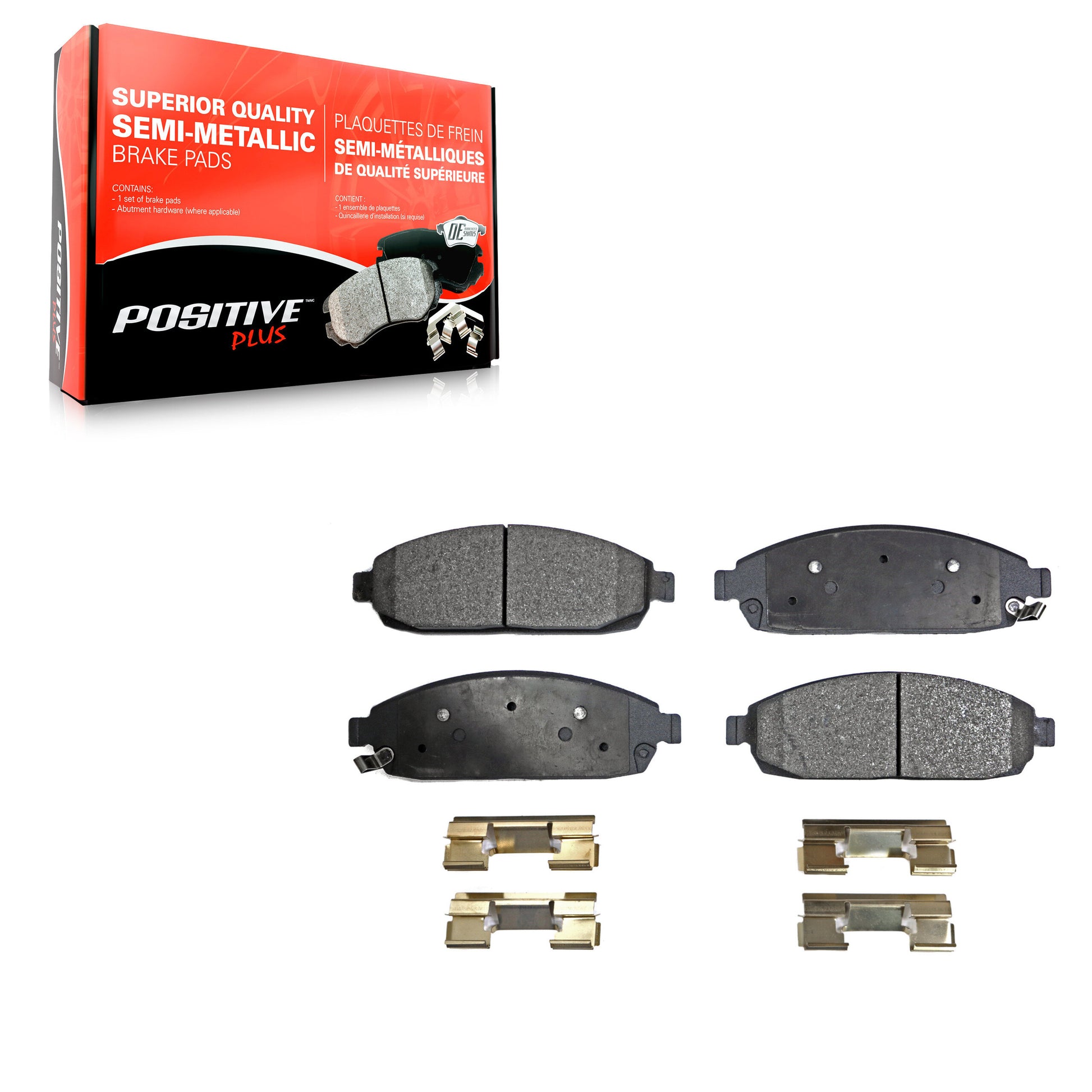 Positive Plus PPF-D1080 Disc Brake Pad for 2005-2010 Jeep Grand Cherokee, Jeep Commander - Front