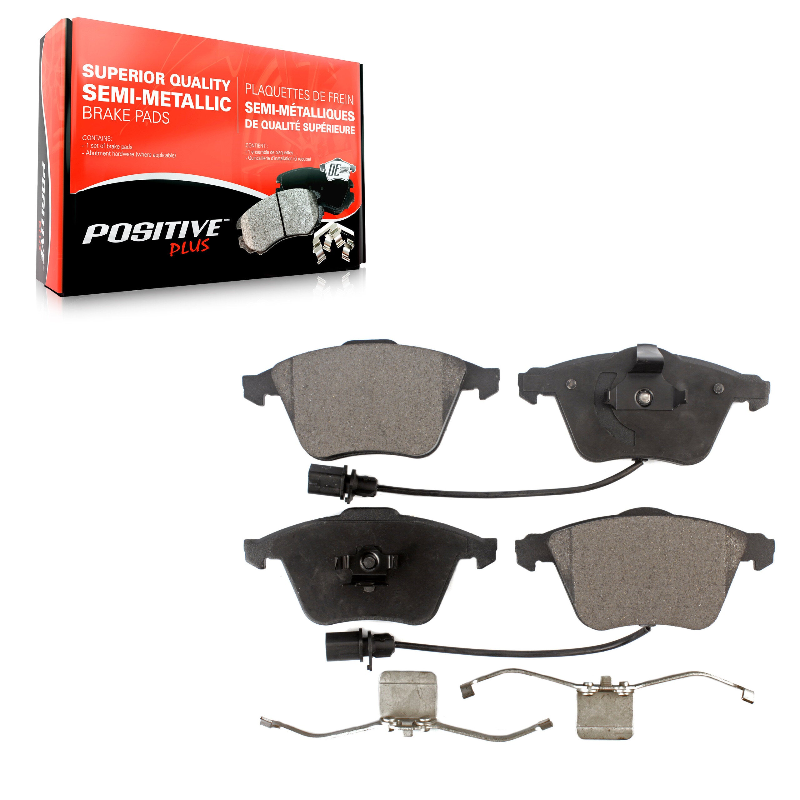 Positive Plus PPF-D1111 Disc Brake Pad for 2004-2015 Volkswagen Golf, Volkswagen Golf R, Audi TTS Quattro - Front
