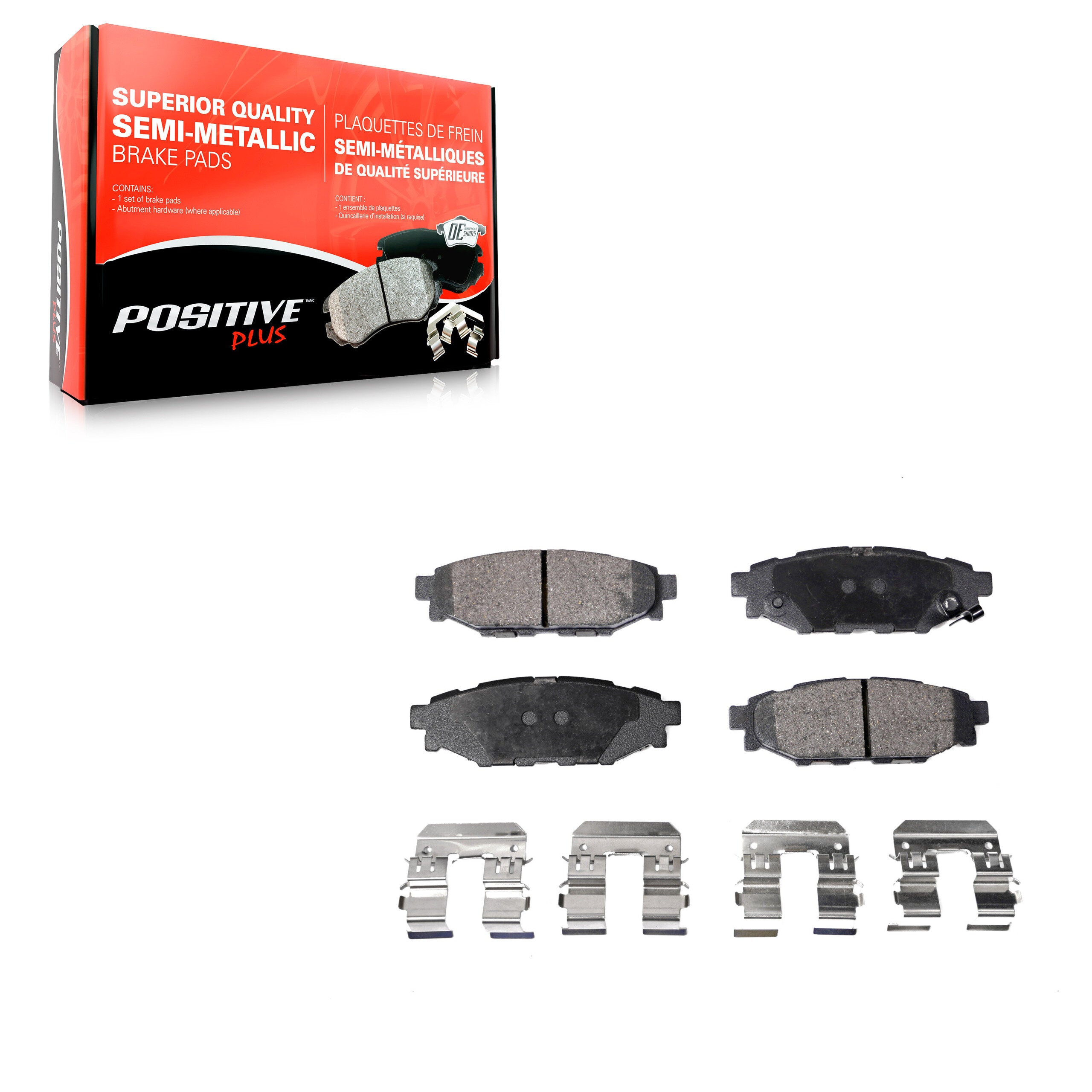 Positive Plus PPF-D1114 Disc Brake Pad for 2005-2023 Subaru Crosstrek, Subaru BRZ, Subaru WRX - Rear