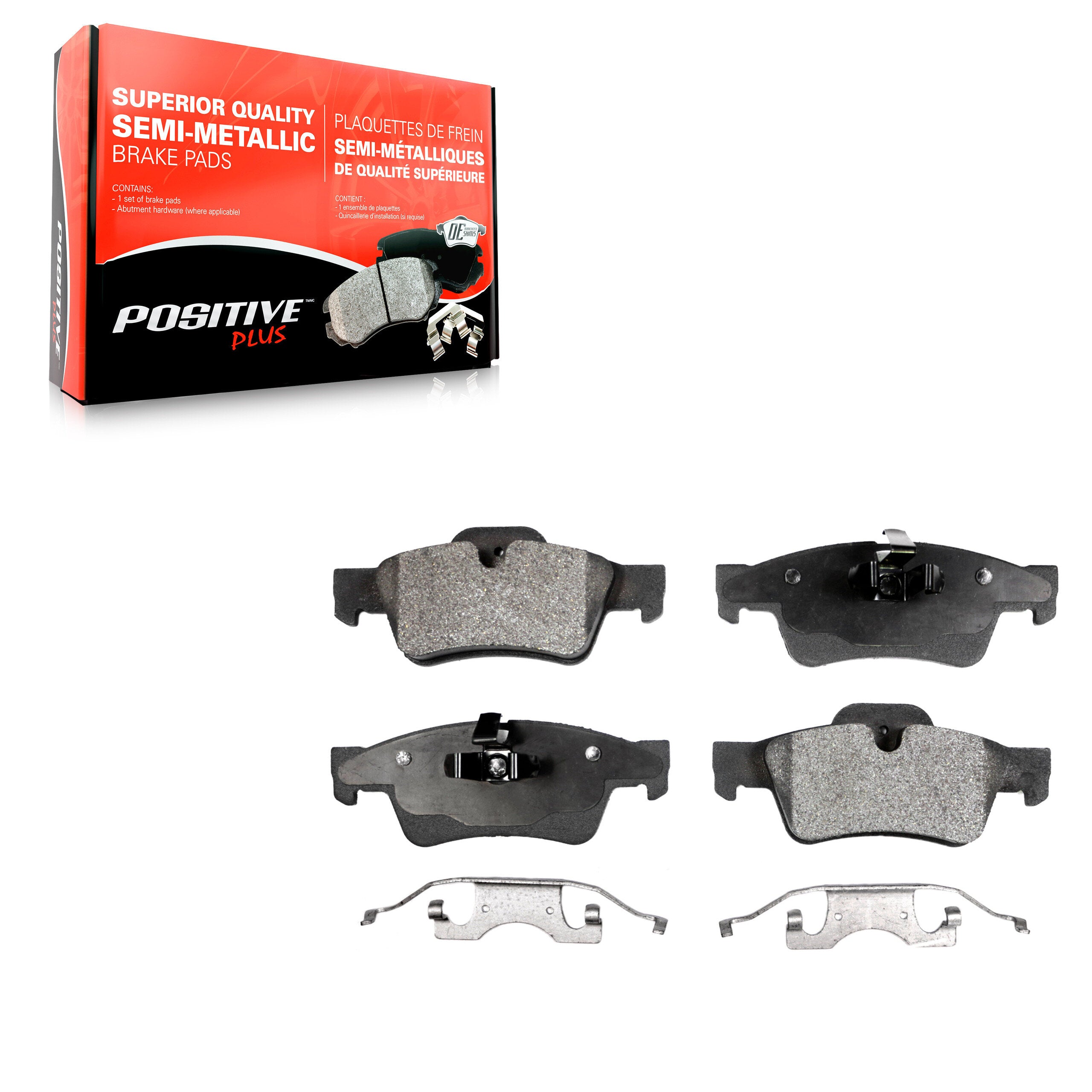 Positive Plus PPF-D1122 Disc Brake Pad for 2005-2018 Mercedes-Benz G65 AMG, Mercedes-Benz G63 AMG, Mercedes-Benz ML350 - Rear