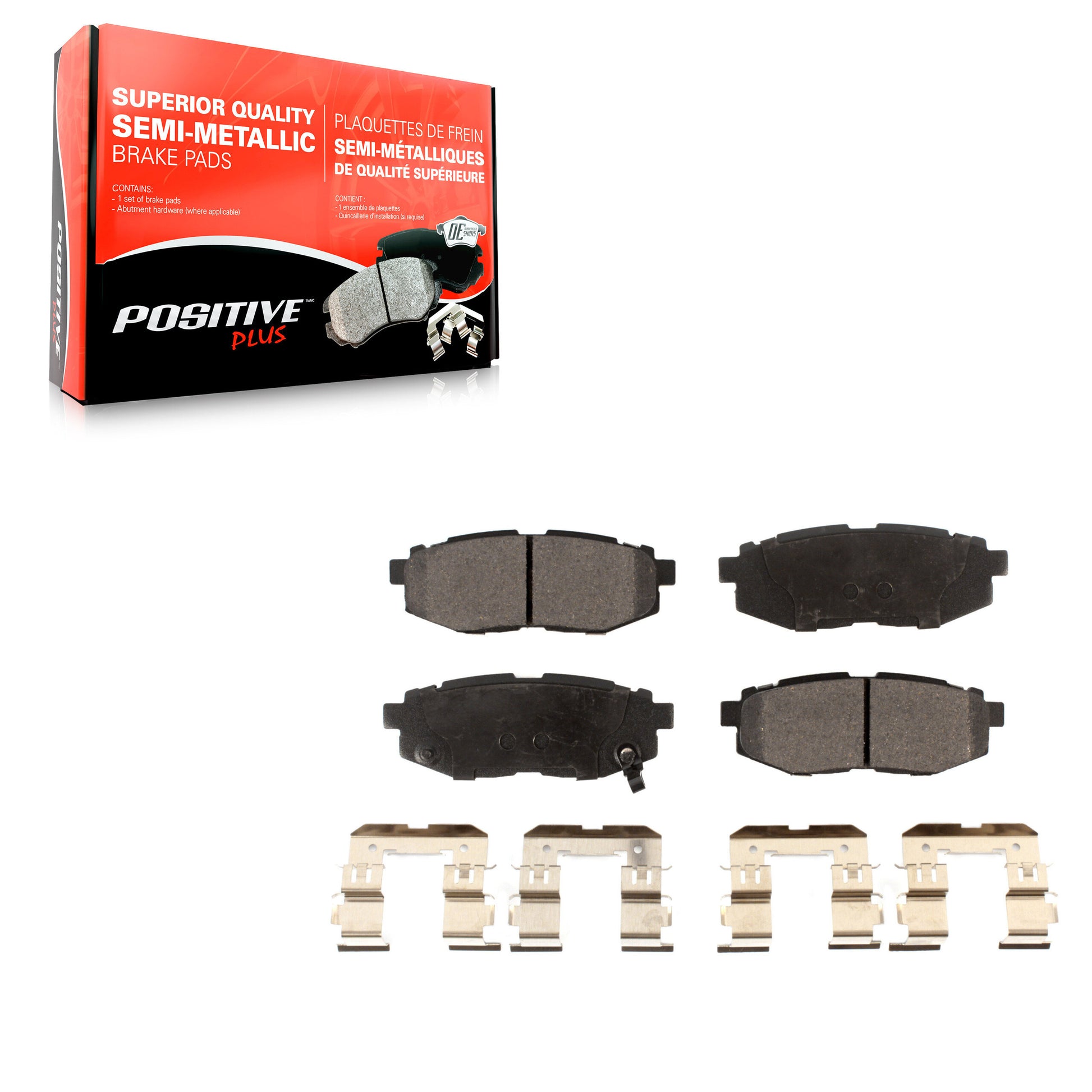 Positive Plus PPF-D1124 Disc Brake Pad for 2006-2024 Subaru BRZ, Subaru WRX, Toyota GR86 - Rear
