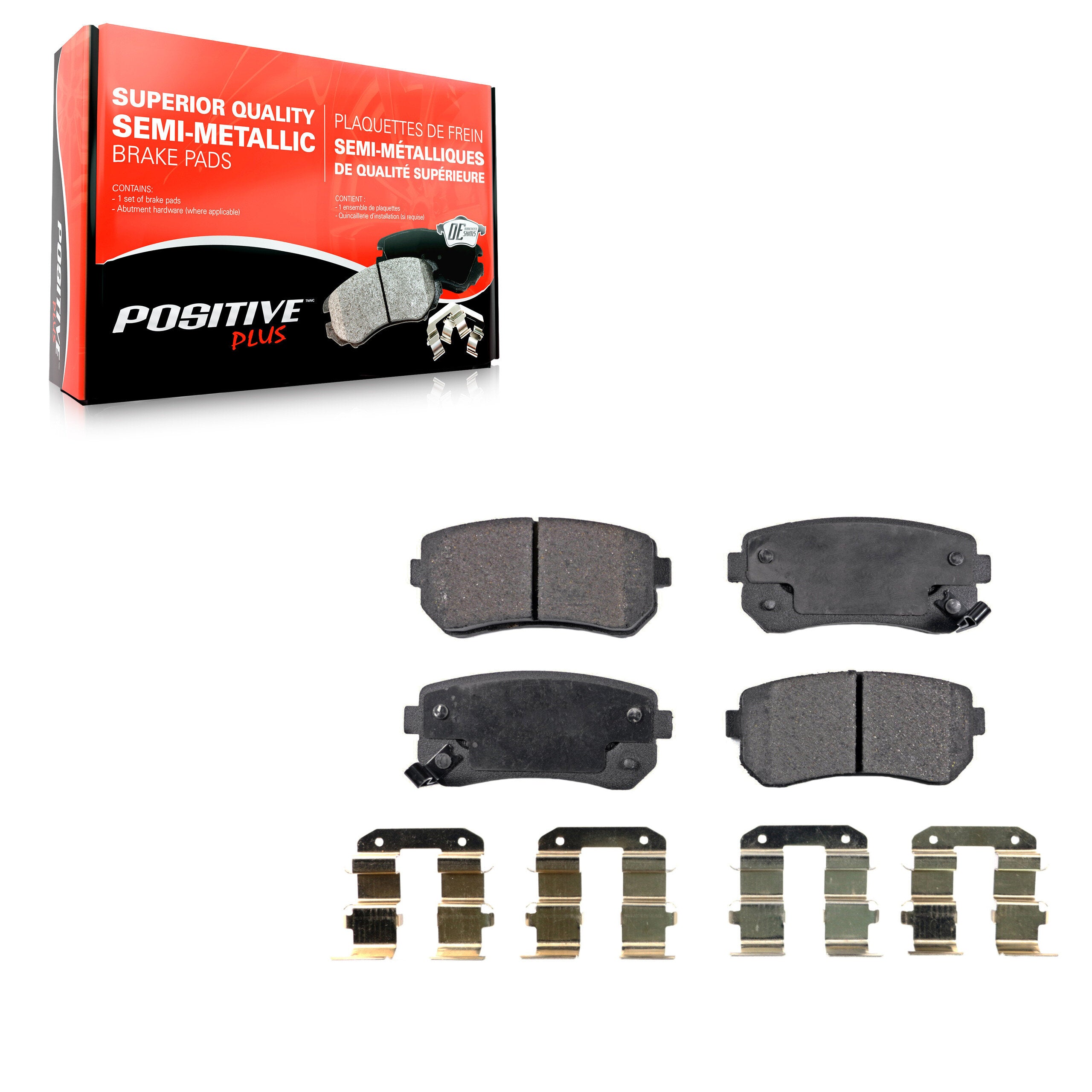 Positive Plus PPF-D1157 Disc Brake Pad for 2006-2017 Hyundai Tucson, Hyundai Sonata, Kia Cadenza - Rear