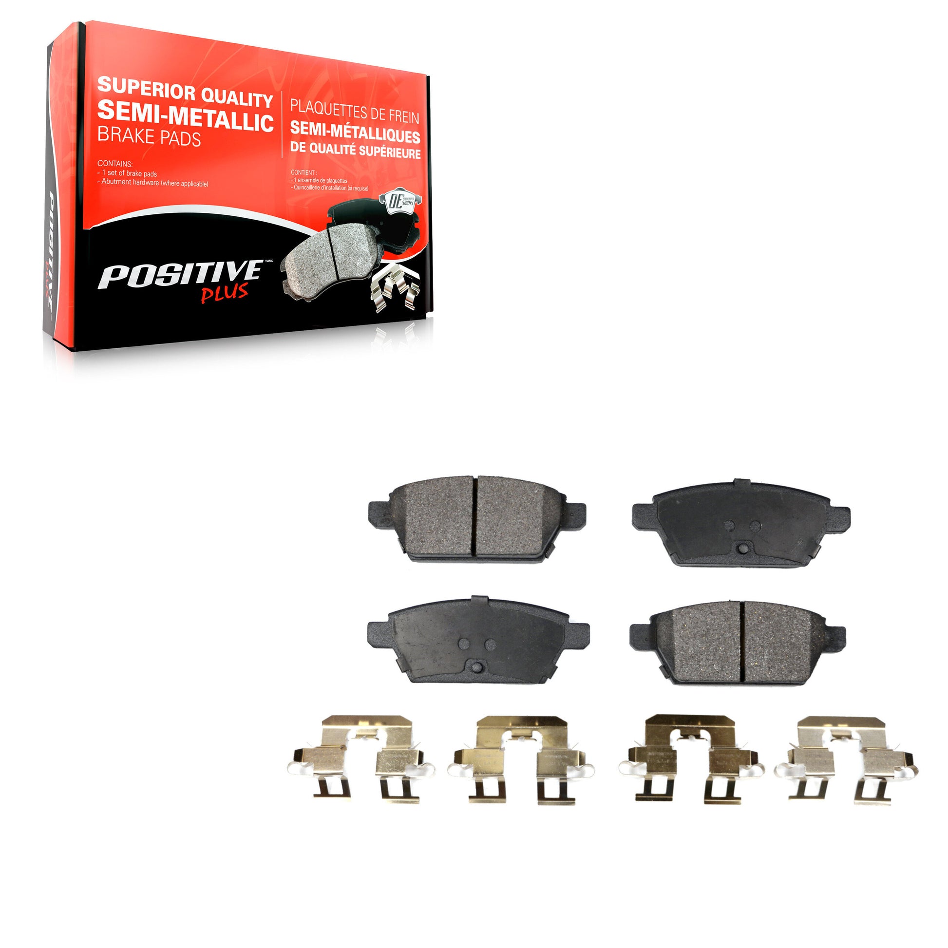 Positive Plus PPF-D1161 Disc Brake Pad for 2006-2013 Lincoln MKZ, Ford Fusion, Lincoln Zephyr - Rear
