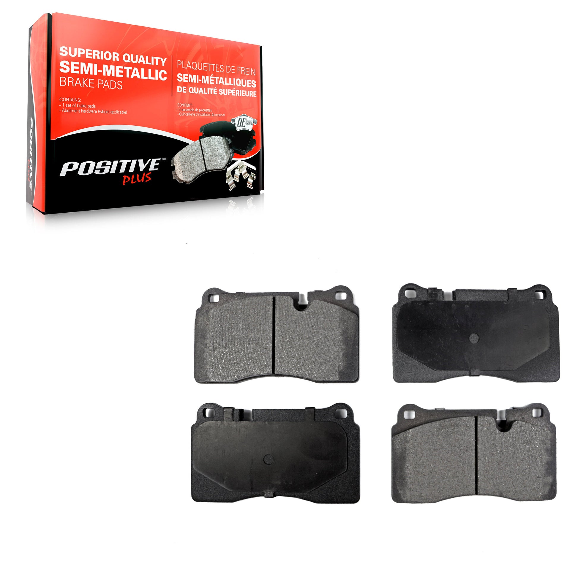Positive Plus PPF-D1165 Disc Brake Pad for 2000-2019 Chevrolet Corvette, Chevrolet Camaro, Volkswagen Touareg - Rear, Front