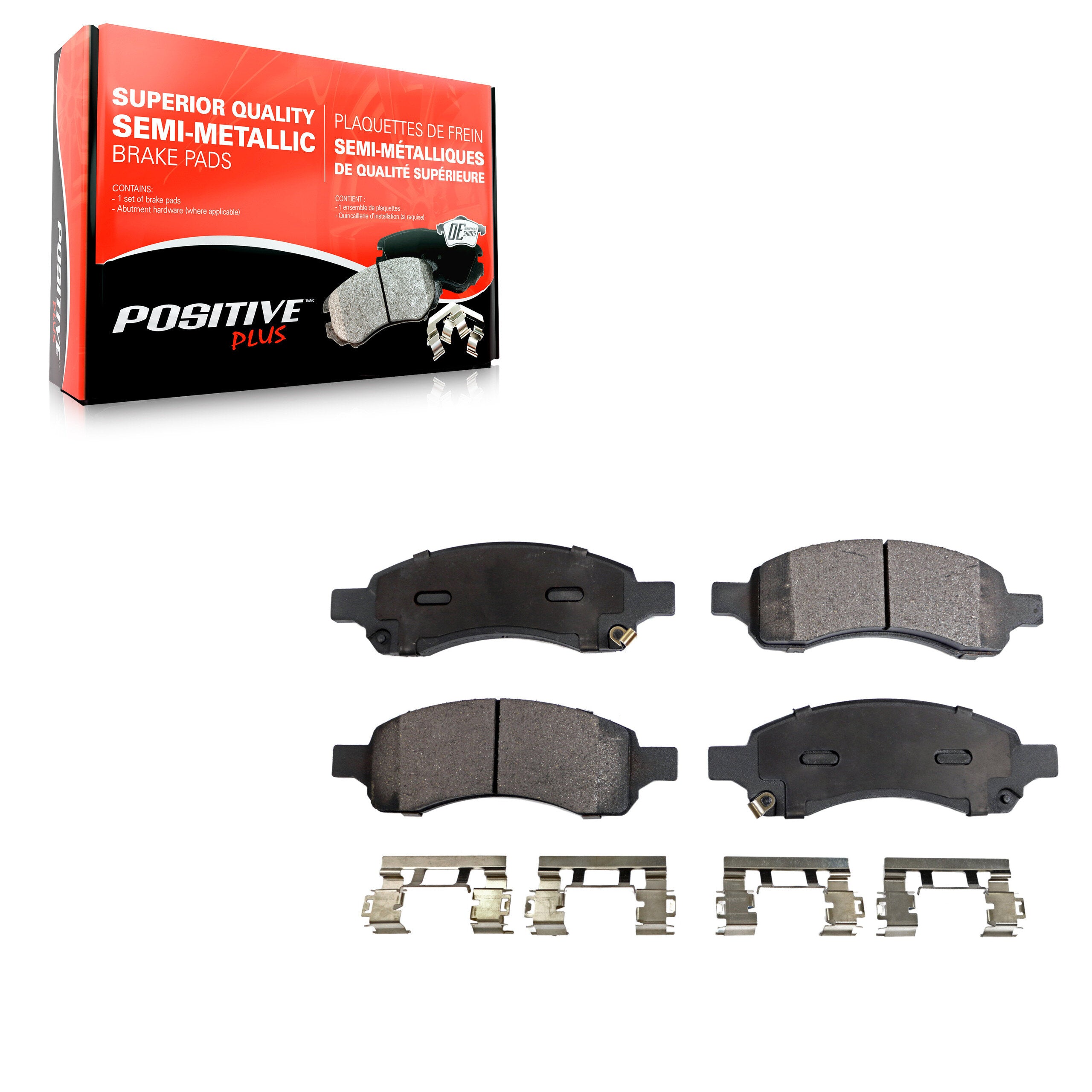 Positive Plus PPF-D1169A Disc Brake Pad for 2007-2017 GMC Acadia Limited, Chevrolet Traverse, Buick Enclave - Front