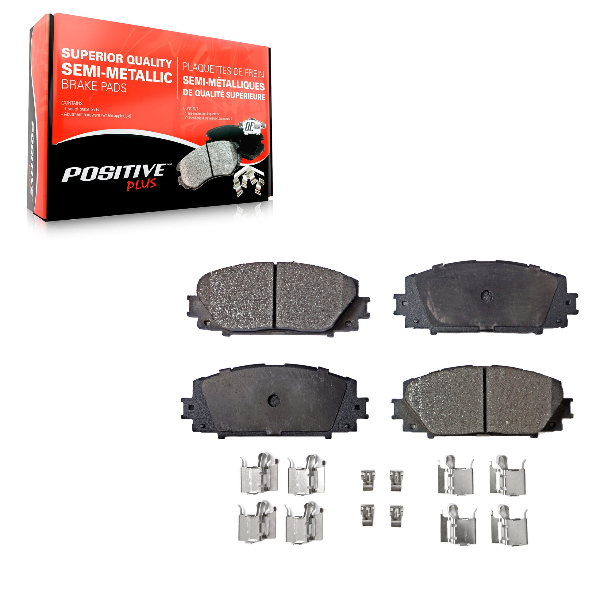 Positive Plus PPF-D1184 Disc Brake Pad for 2006-2019 Toyota Yaris, Scion iQ, Toyota Prius C - Front