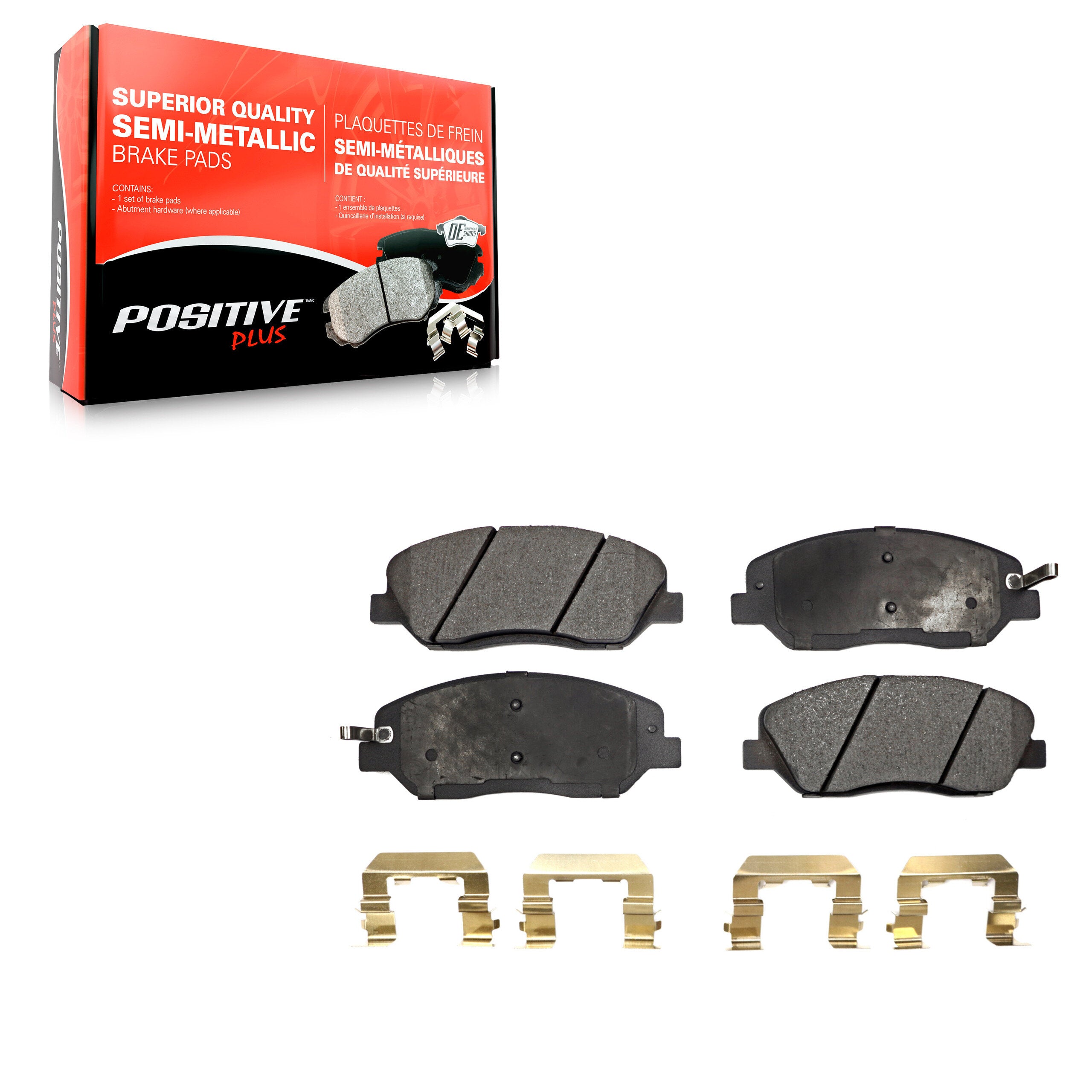 Positive Plus PPF-D1202 Disc Brake Pad for 2006-2016 Kia Sedona, Hyundai Santa Fe, Hyundai Santa Fe XL - Front
