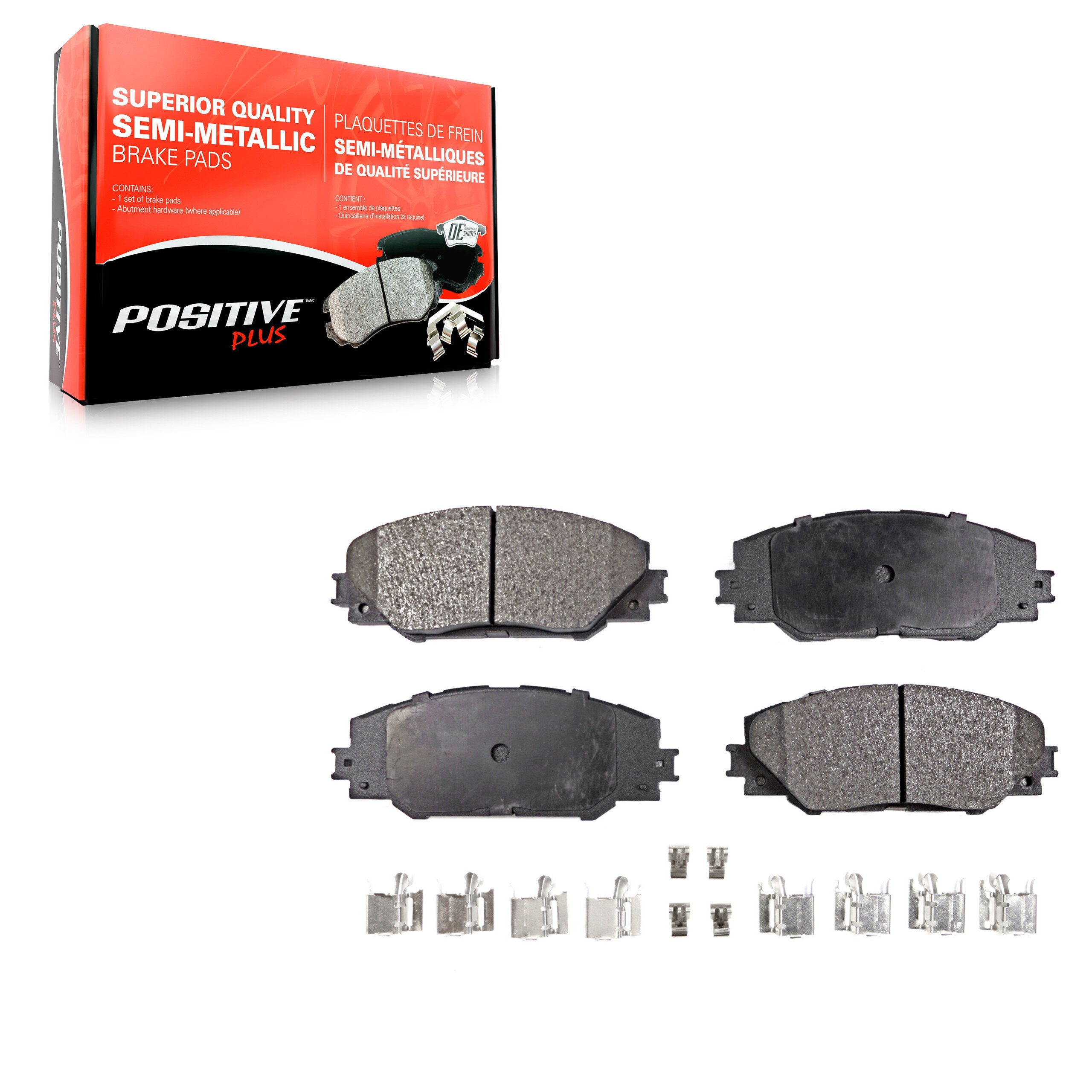 Positive Plus PPF-D1211 Disc Brake Pad for 2006-2020 Toyota RAV4, Toyota Corolla iM, Scion iM - Front