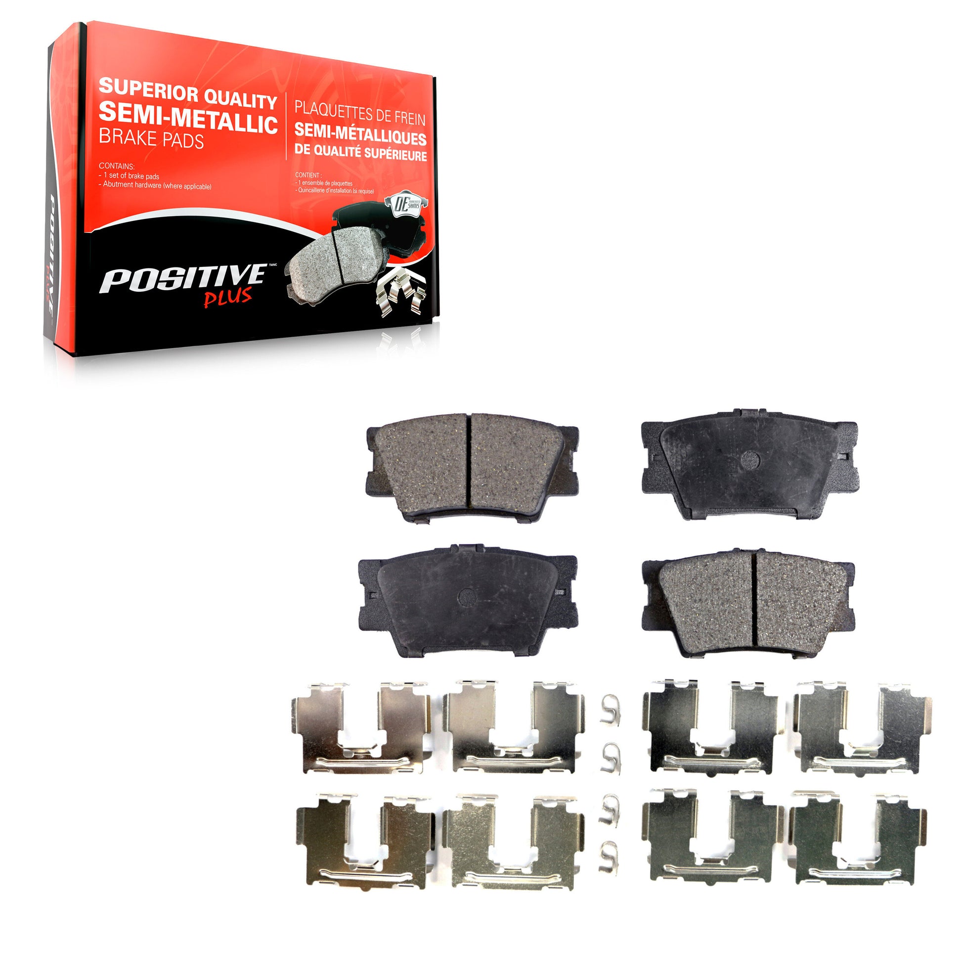 Positive Plus PPF-D1212 Disc Brake Pad for 2006-2024 Toyota Camry, Lexus ES300h, Toyota Matrix - Rear