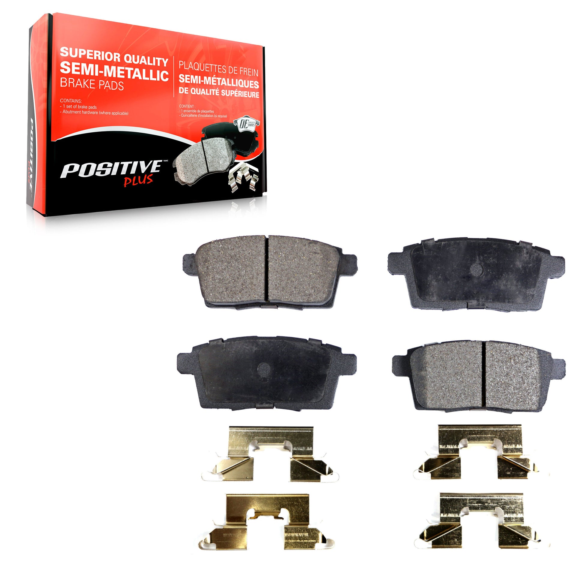 Positive Plus PPF-D1259 Disc Brake Pad for 2007-2015 Ford Edge, Lincoln MKX, Mazda CX-7 - Rear