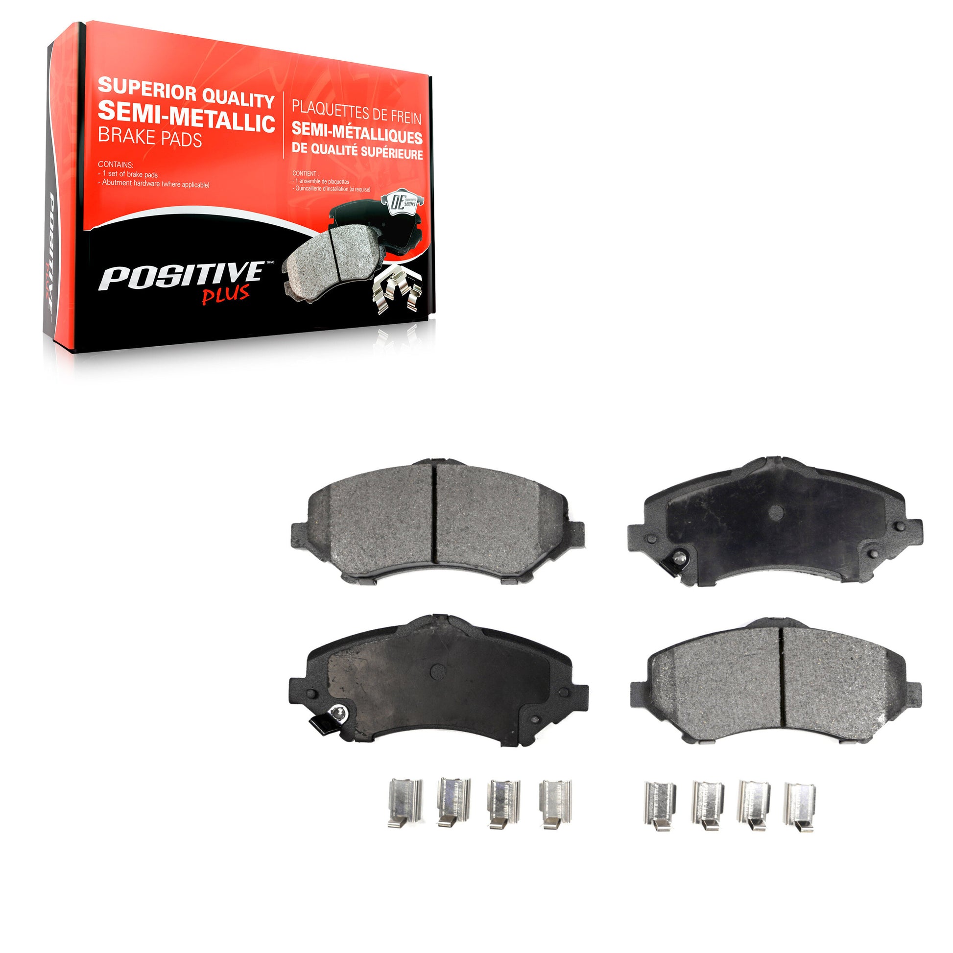 Positive Plus PPF-D1273 Disc Brake Pad for 2007-2018 Jeep Wrangler JK, Chrysler Town & Country, Dodge Grand Caravan - Front