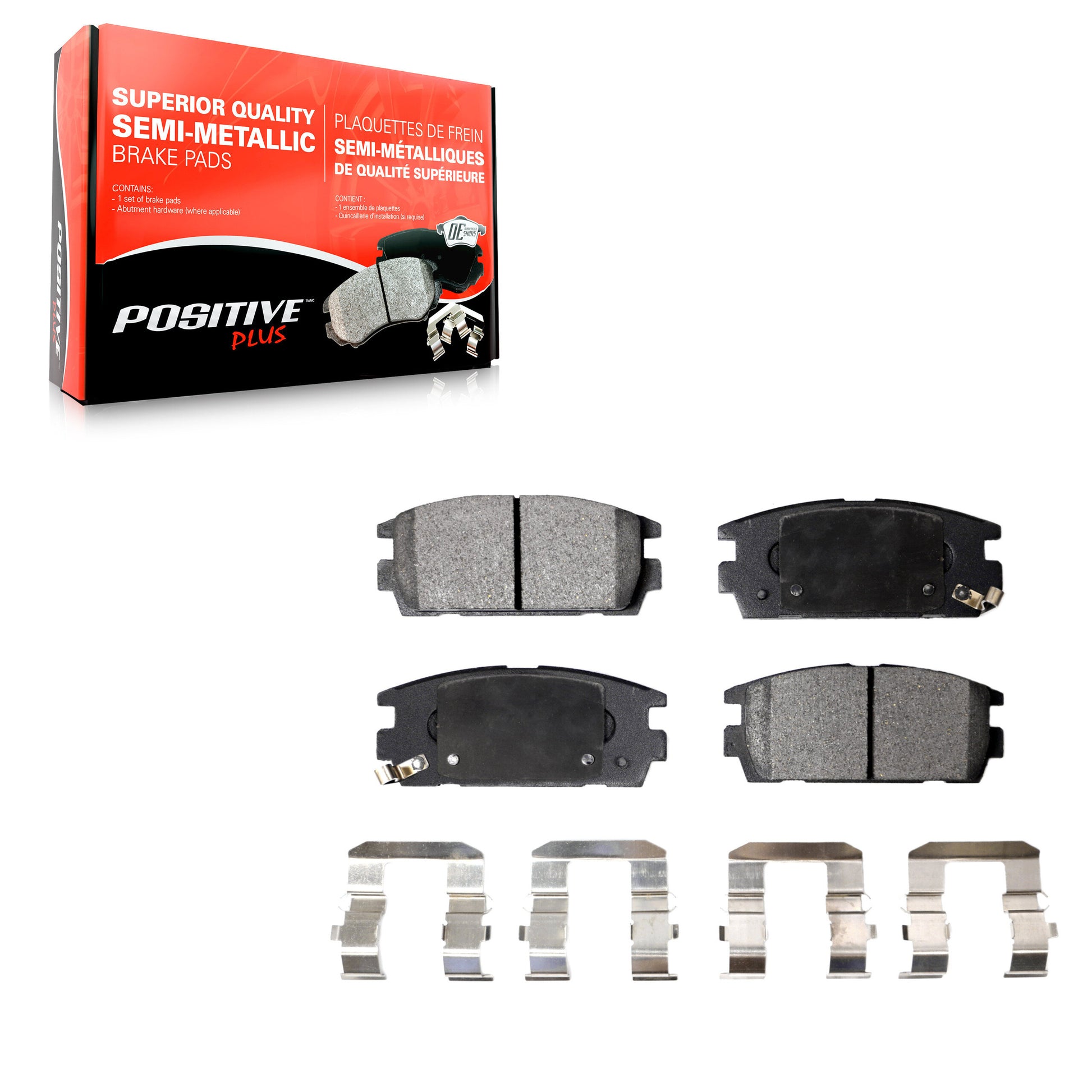 Positive Plus PPF-D1275 Disc Brake Pad for 2007-2017 Chevrolet Captiva Sport, GMC Terrain, Saturn Vue - Rear