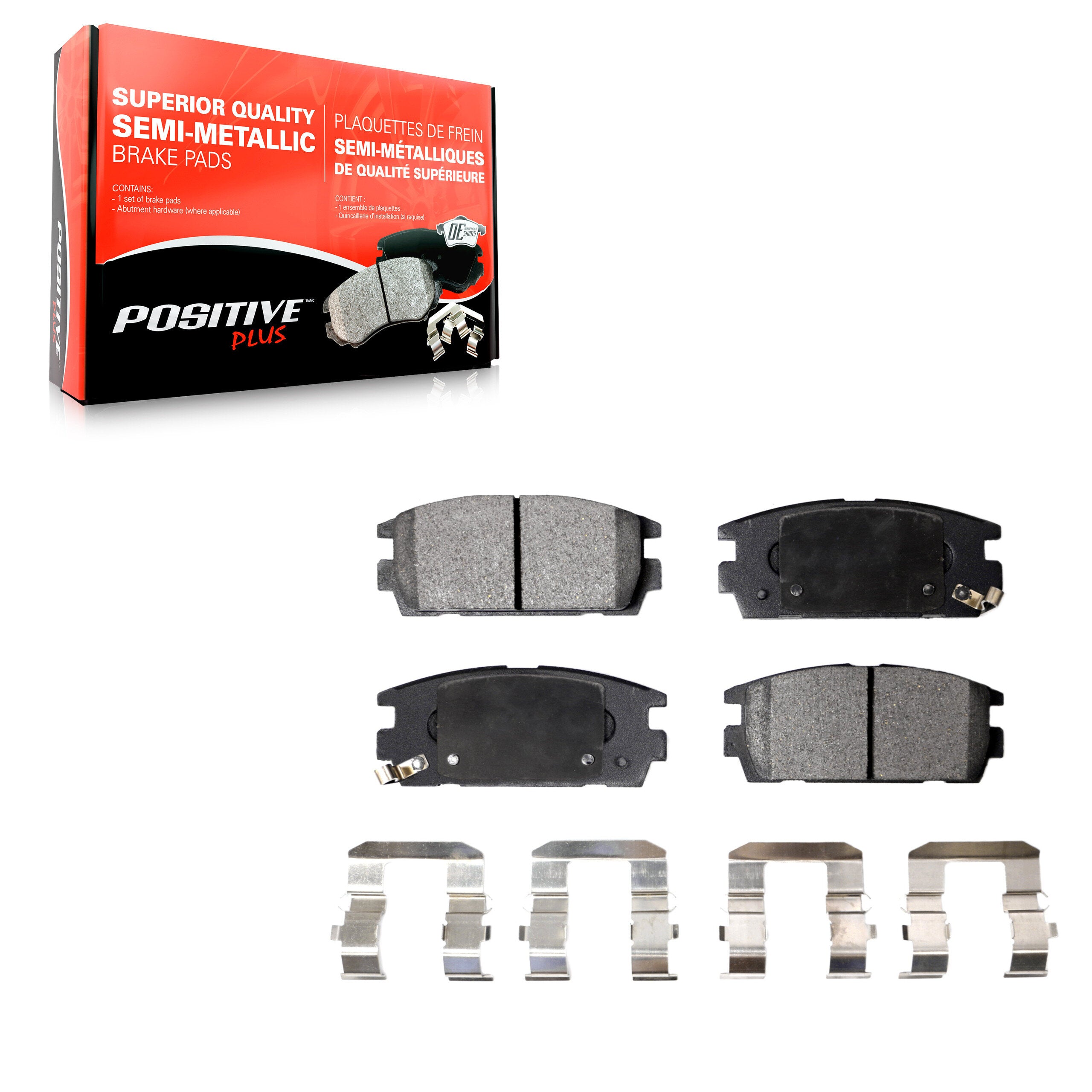 Positive Plus PPF-D1275 Disc Brake Pad for 2007-2017 Chevrolet Captiva Sport, GMC Terrain, Saturn Vue - Rear