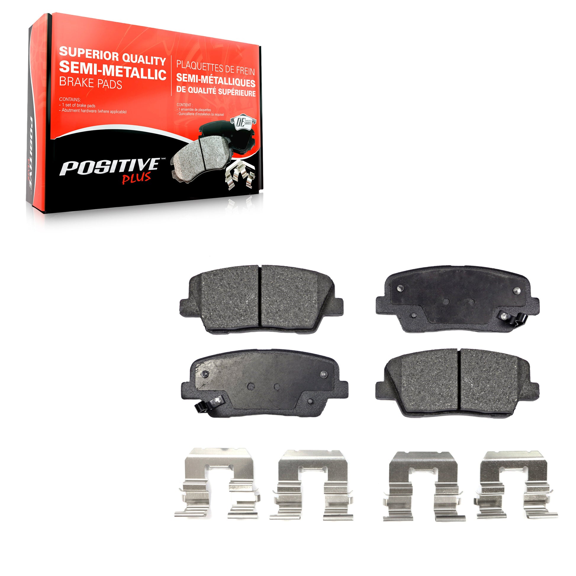 Positive Plus PPF-D1284 Disc Brake Pad for 2006-2017 Hyundai Genesis Coupe, Kia K900, Kia Sedona - Rear
