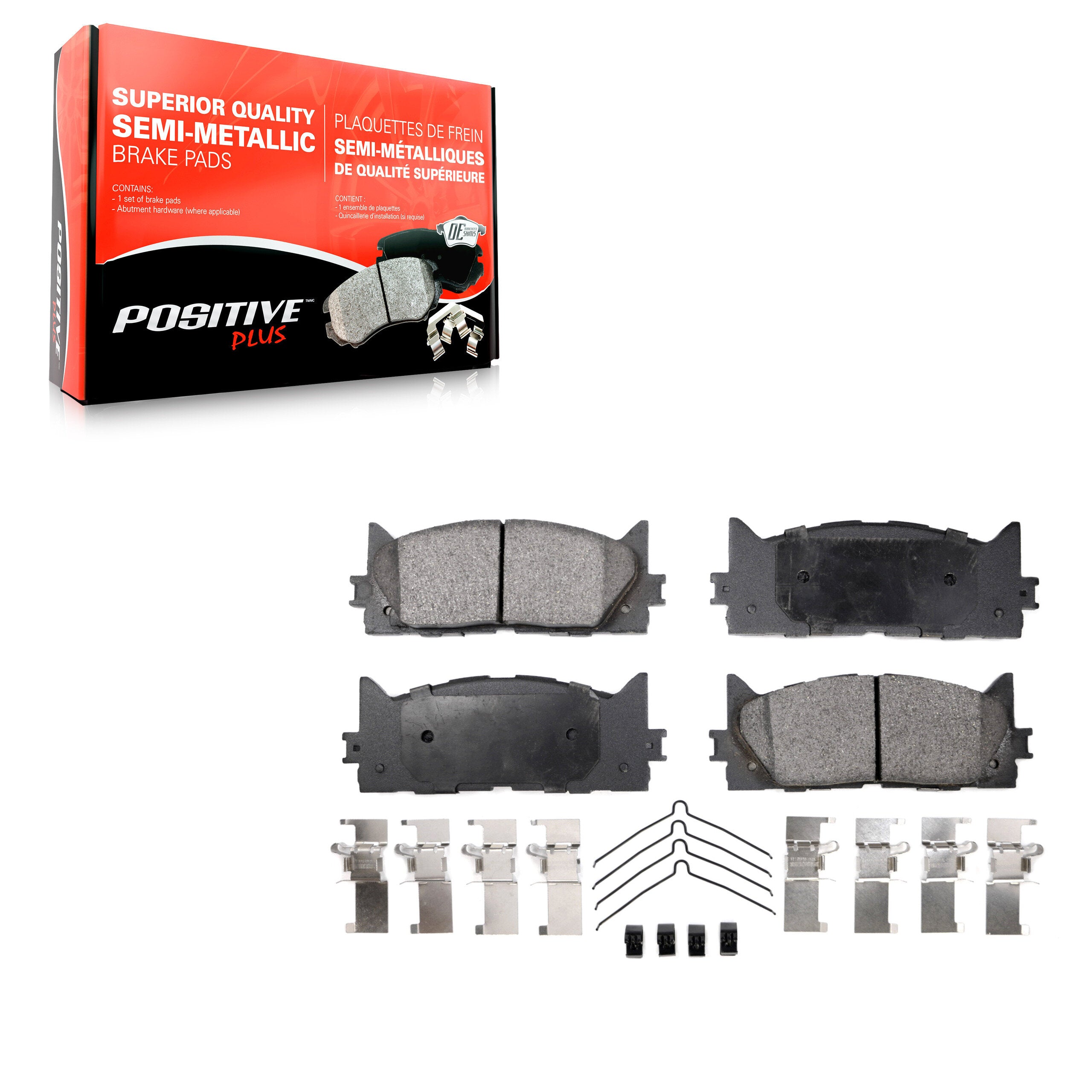 Positive Plus PPF-D1293 Disc Brake Pad for 2007-2018 Lexus ES300h, Toyota Avalon, Lexus ES350 - Front
