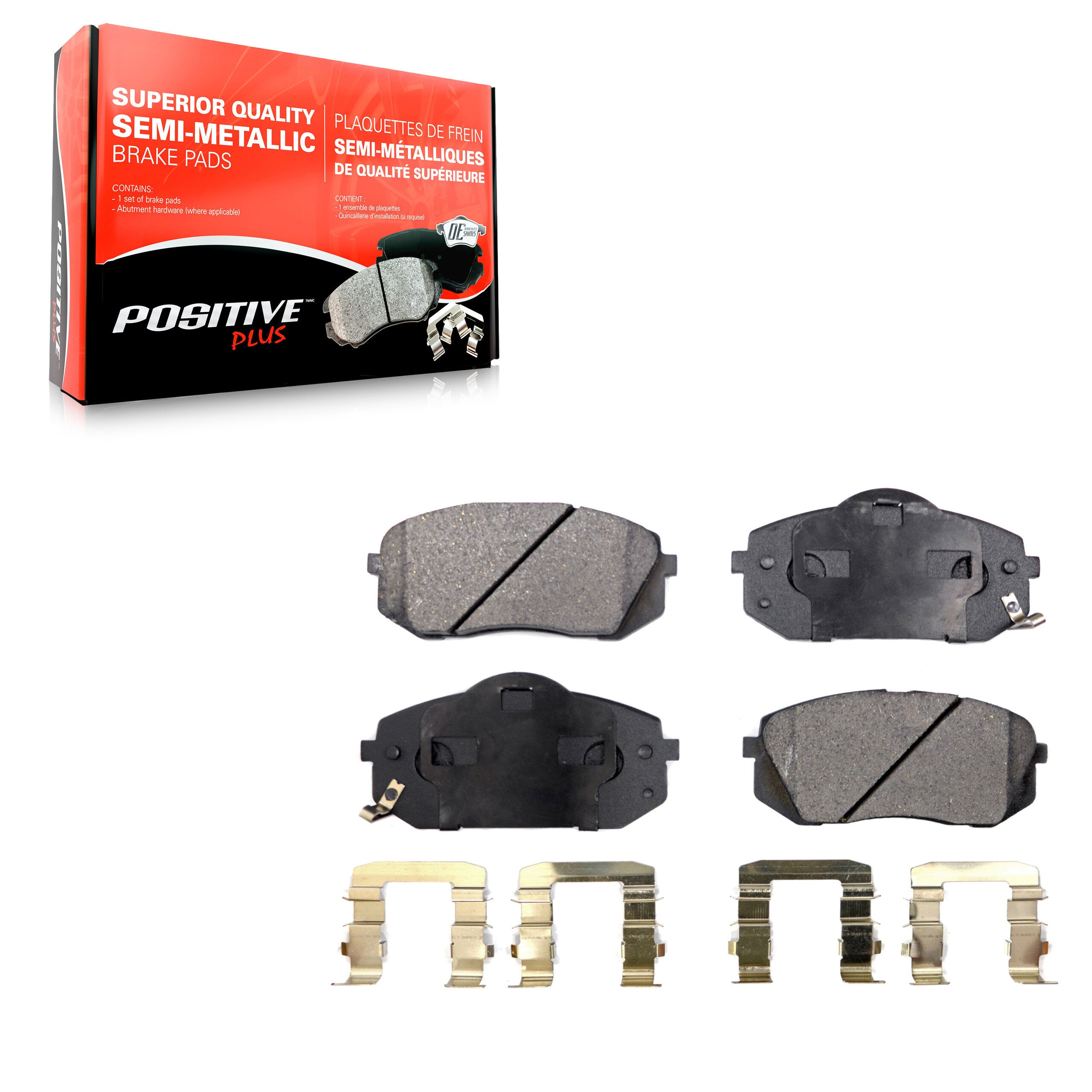 Positive Plus PPF-D1295 Disc Brake Pad for 2007-2017 Hyundai Tucson, Hyundai Sonata, Kia Soul EV - Front