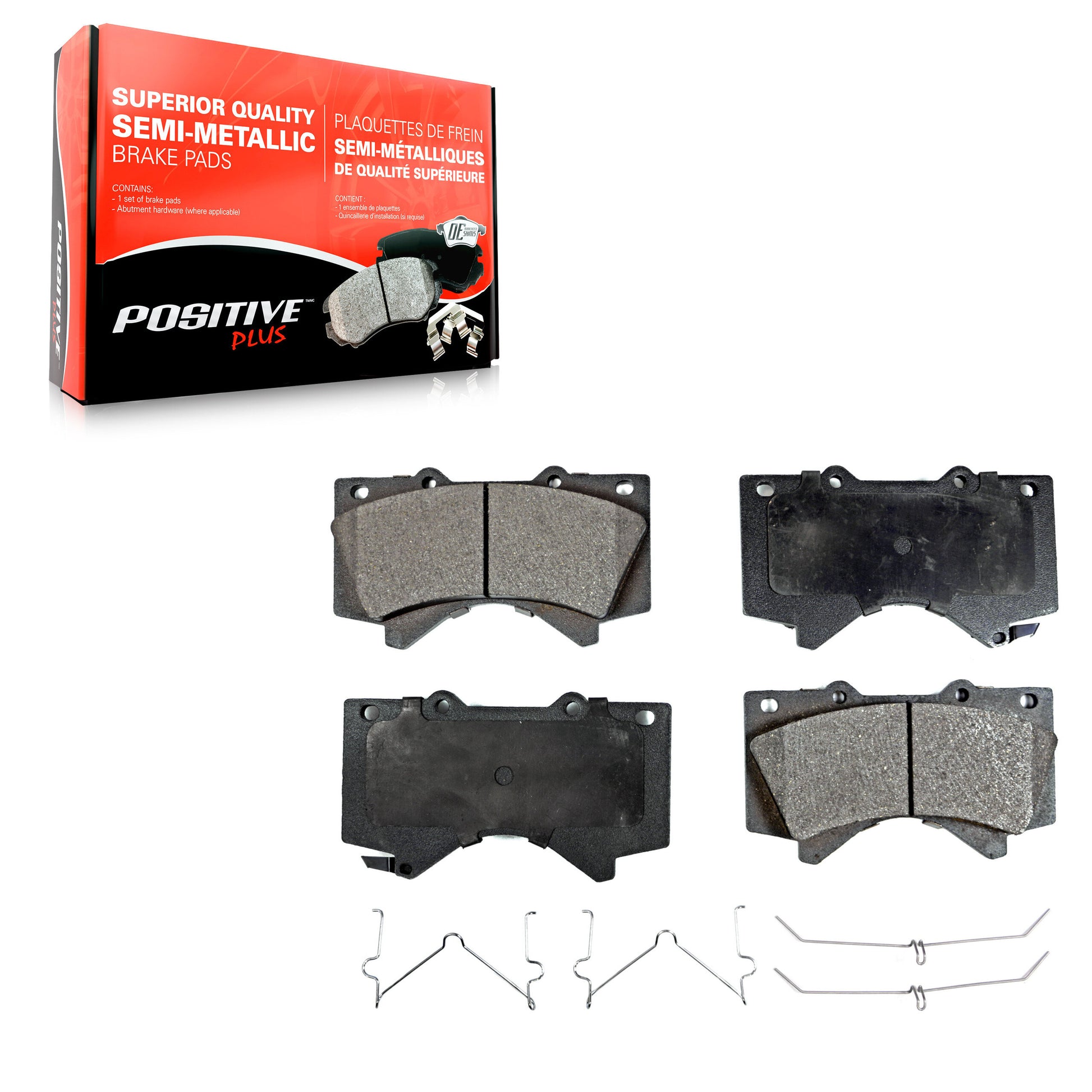 Positive Plus PPF-D1303 Disc Brake Pad for 2007-2022 Lexus LX570, Toyota Land Cruiser, Toyota Sequoia - Front