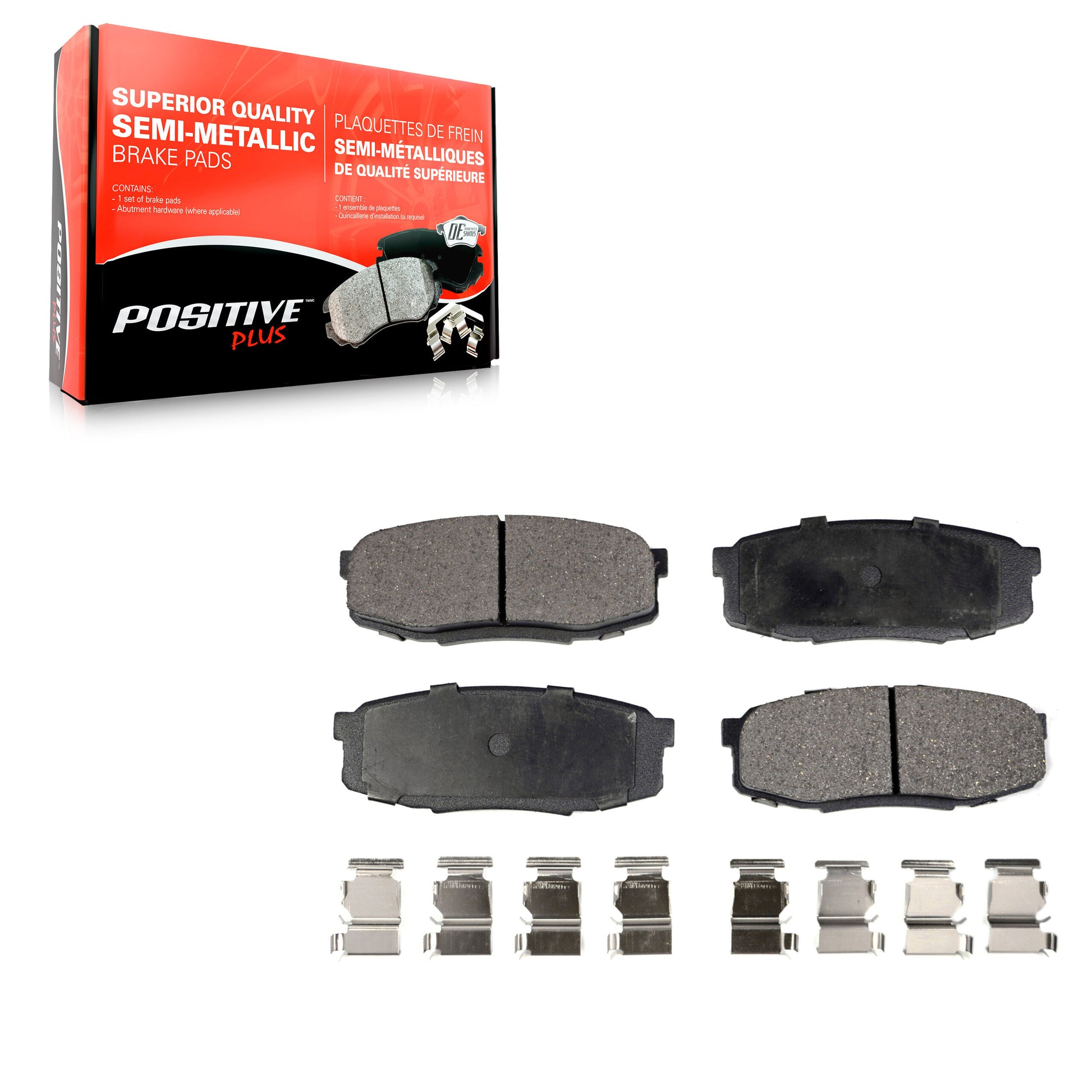 Positive Plus PPF-D1304 Disc Brake Pad for 2007-2022 Lexus LX570, Toyota Land Cruiser, Toyota Sequoia - Rear