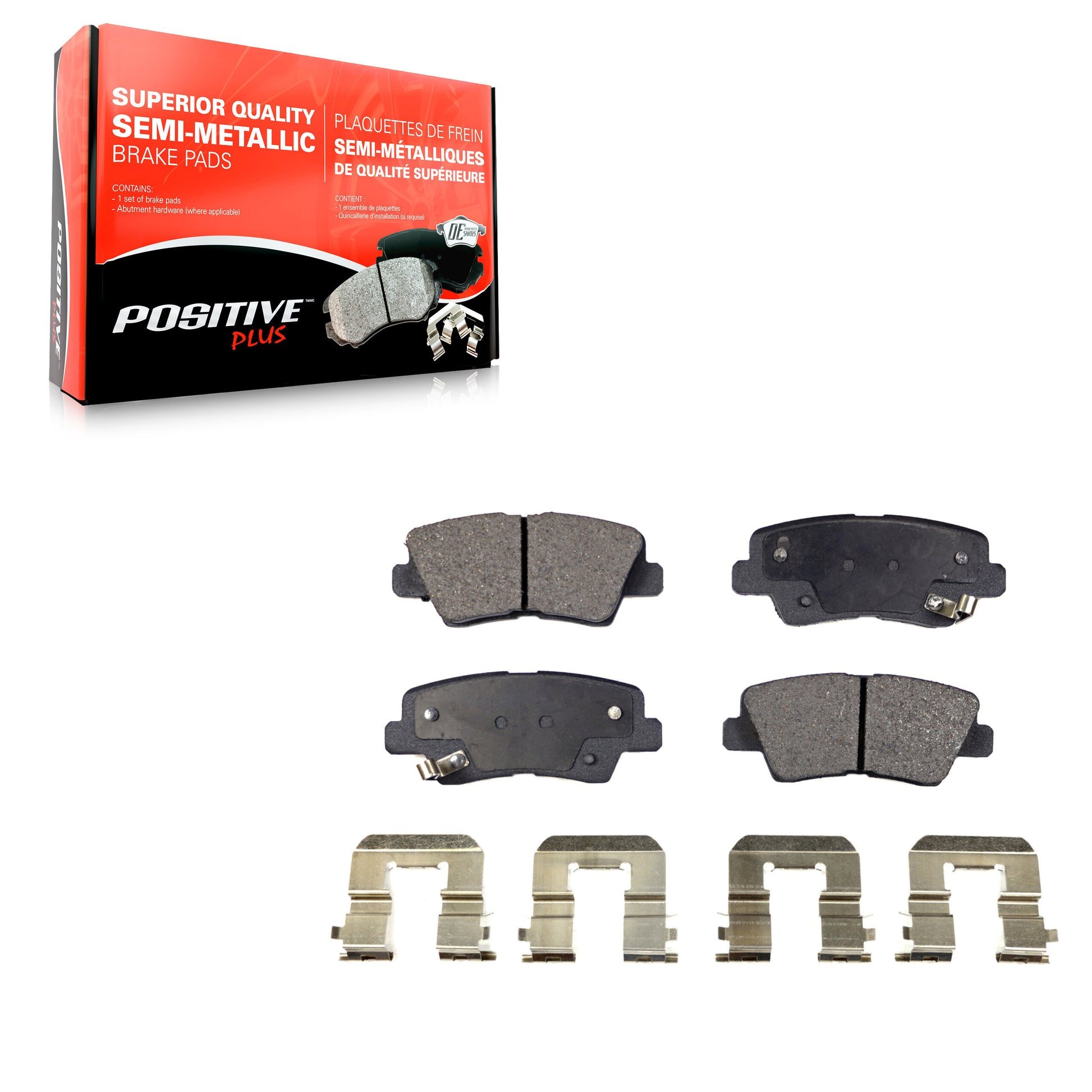 Positive Plus PPF-D1313 Disc Brake Pad for 2007-2017 Kia Optima, Hyundai Sonata, Hyundai Accent - Rear