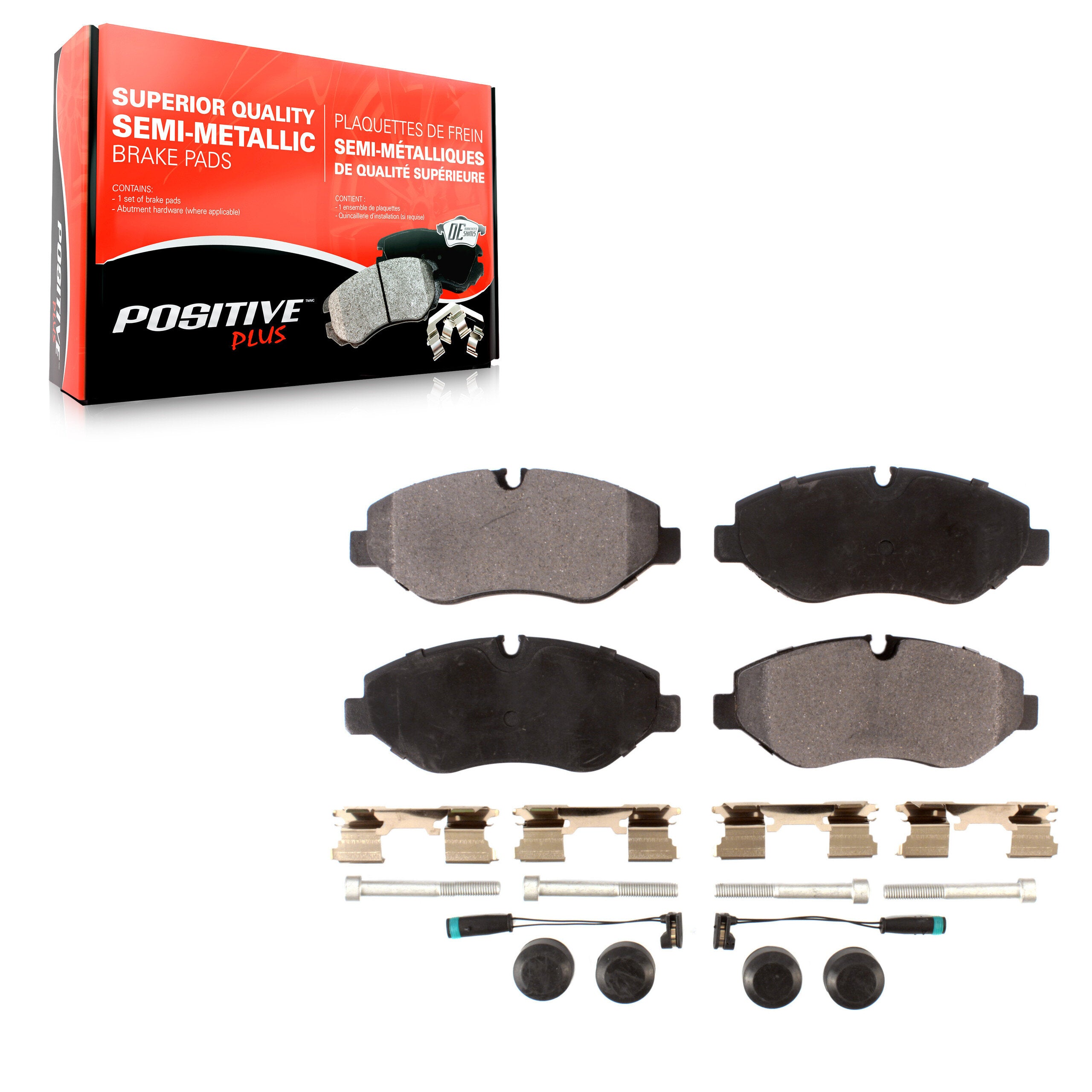 Positive Plus PPF-D1316A Disc Brake Pad for 2007-2023 Mercedes-Benz Metris, Mercedes-Benz Sprinter 2500, Dodge Sprinter 2500 - Front
