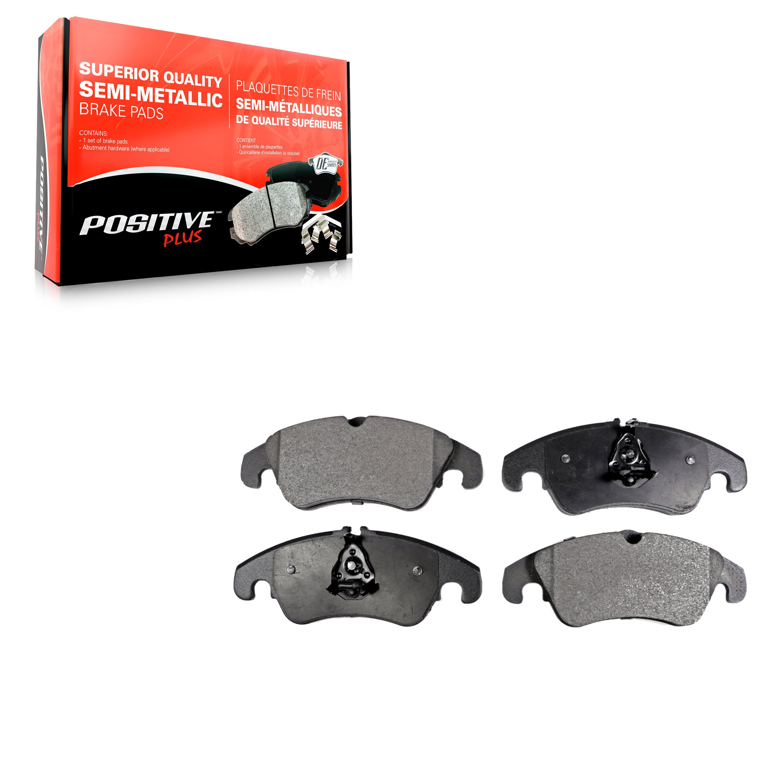 Positive Plus PPF-D1322 Disc Brake Pad for 2008-2017 Audi A6 Quattro, Audi A5 Quattro, Audi A7 Quattro - Front