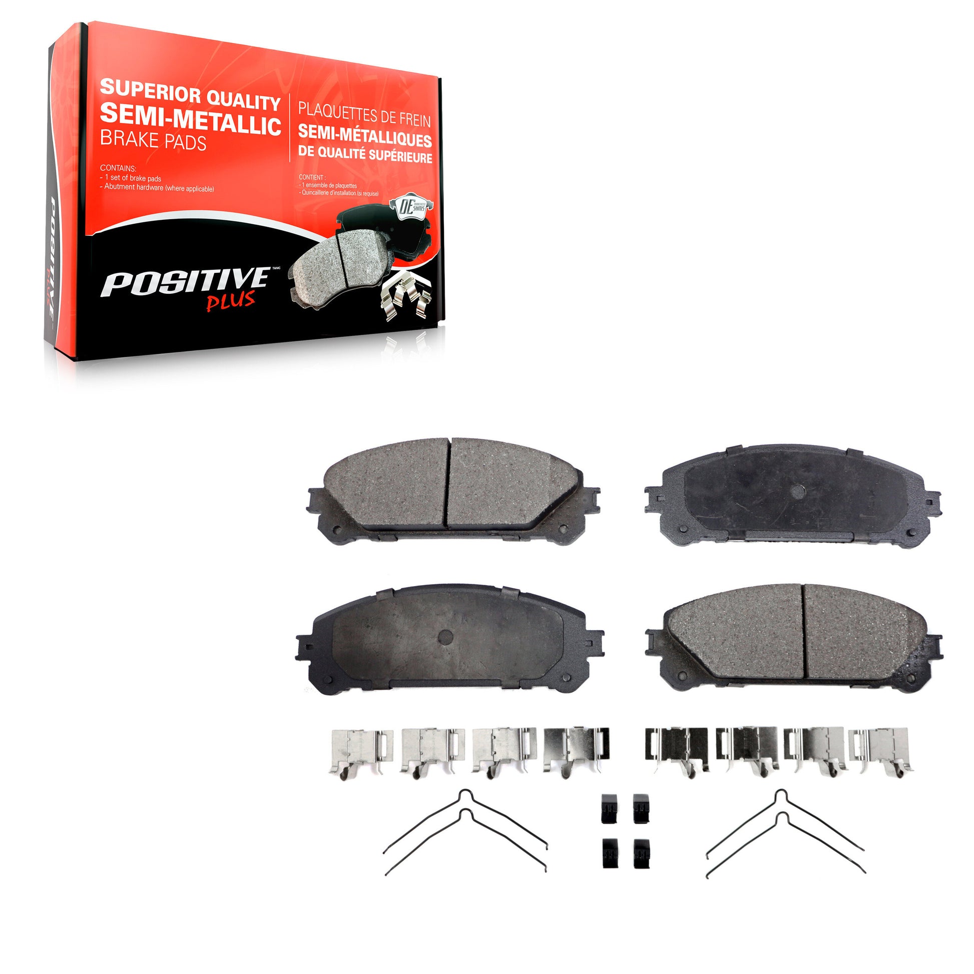 Positive Plus PPF-D1324 Disc Brake Pad for 2008-2024 Lexus RZ450e, Subaru Solterra, Toyota bZ4X - Front