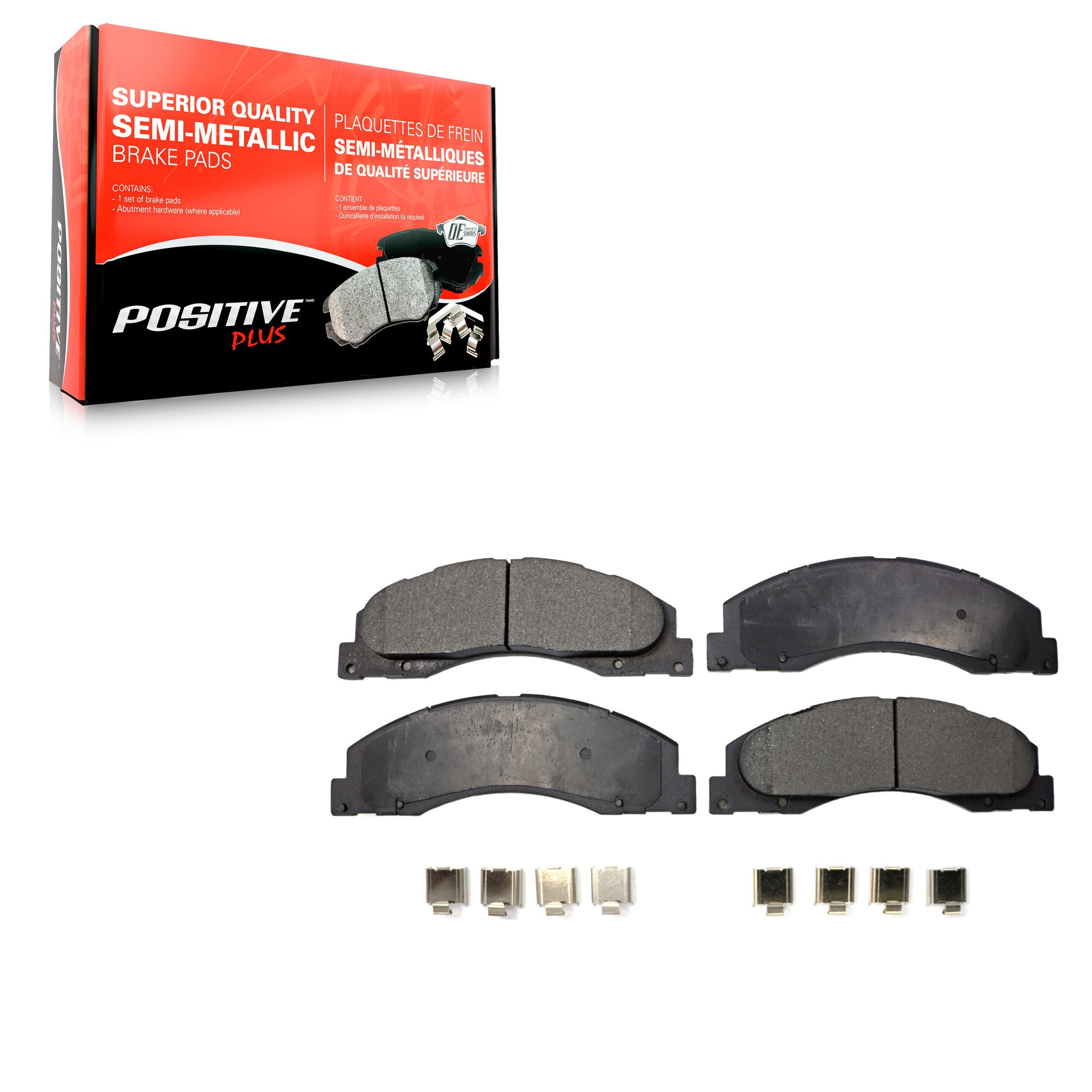 Positive Plus PPF-D1328 Disc Brake Pad for 2008-2023 Ford E-350 Super Duty, Ford E-450 Super Duty, Ford E-150 - Front