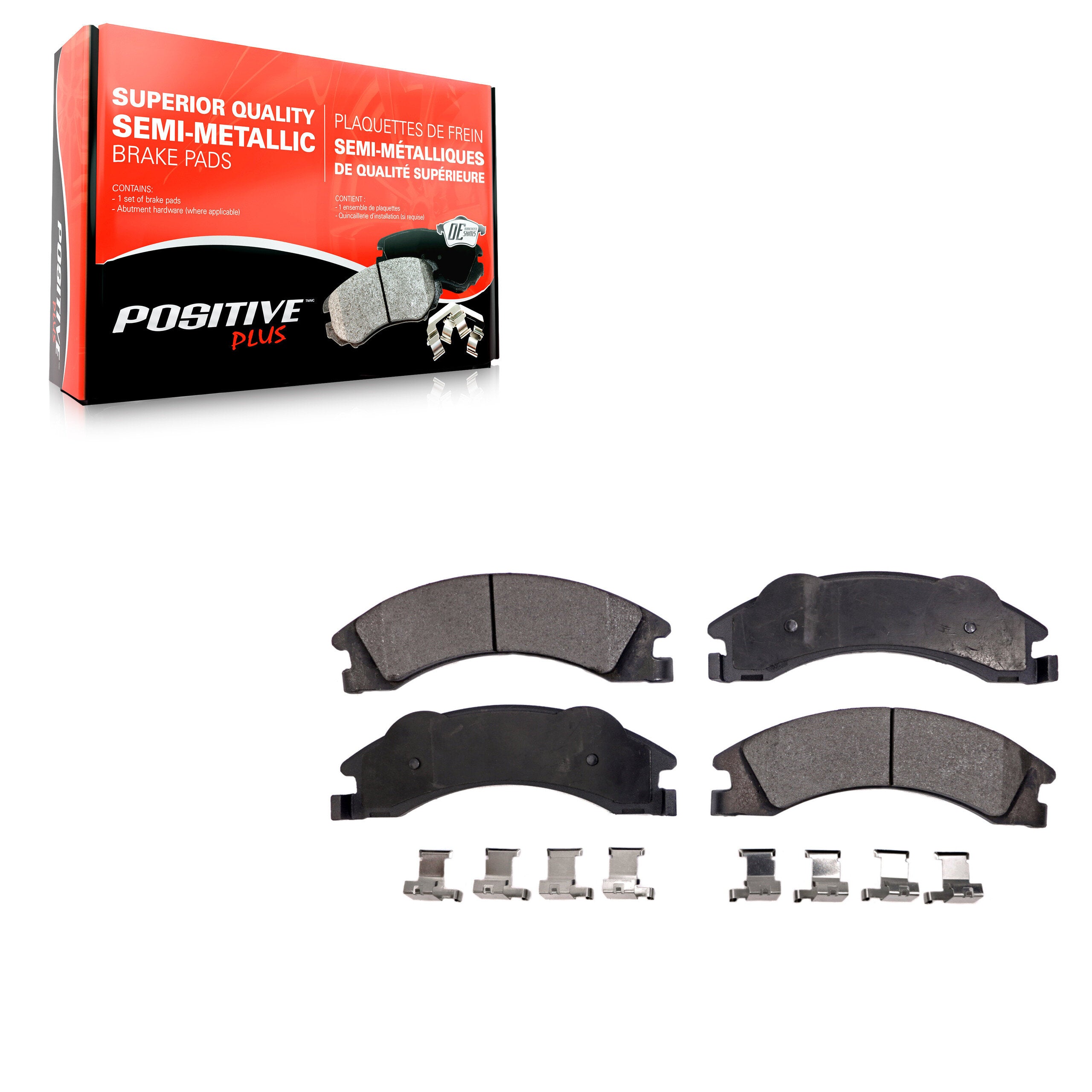 Positive Plus PPF-D1329 Disc Brake Pad for 2008-2023 Ford E-350 Super Duty, Ford E-450 Super Duty, Ford E-150 - Rear