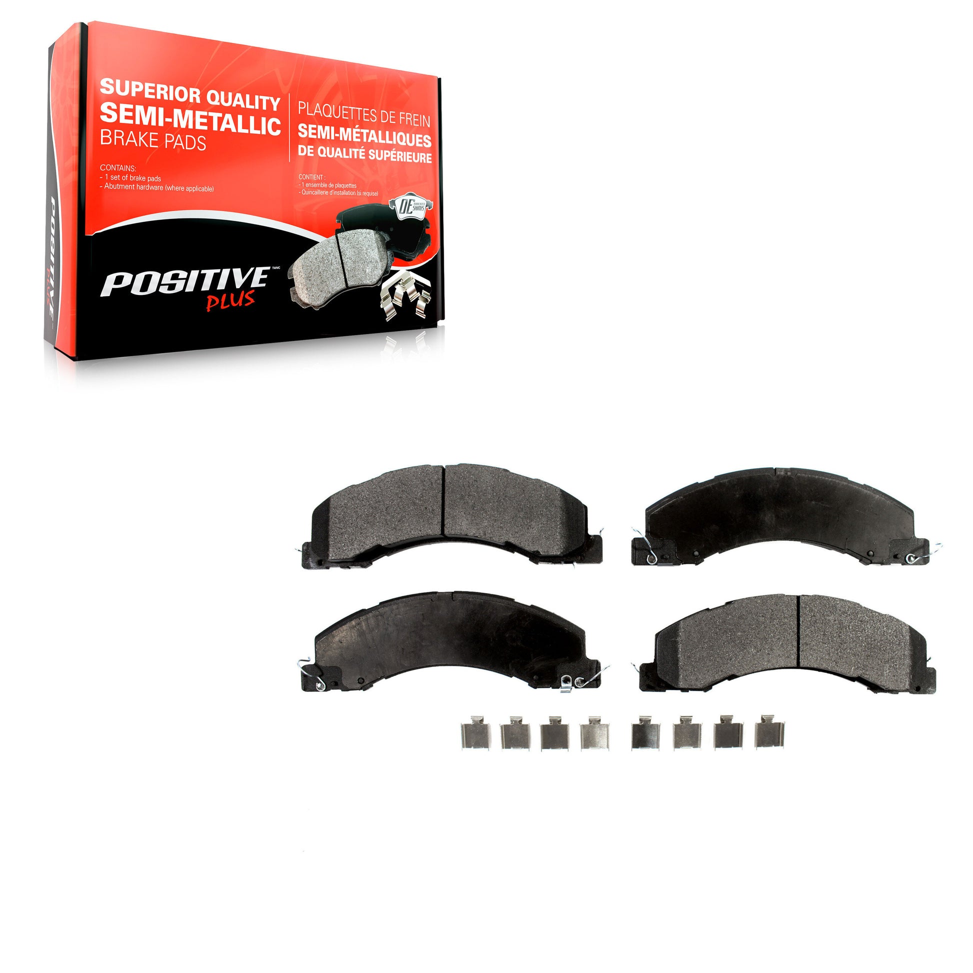 Positive Plus PPF-D1335 Disc Brake Pad for 2008-2023 Ram 4500, Ram 5500, Dodge Ram 4500 - Rear, Front