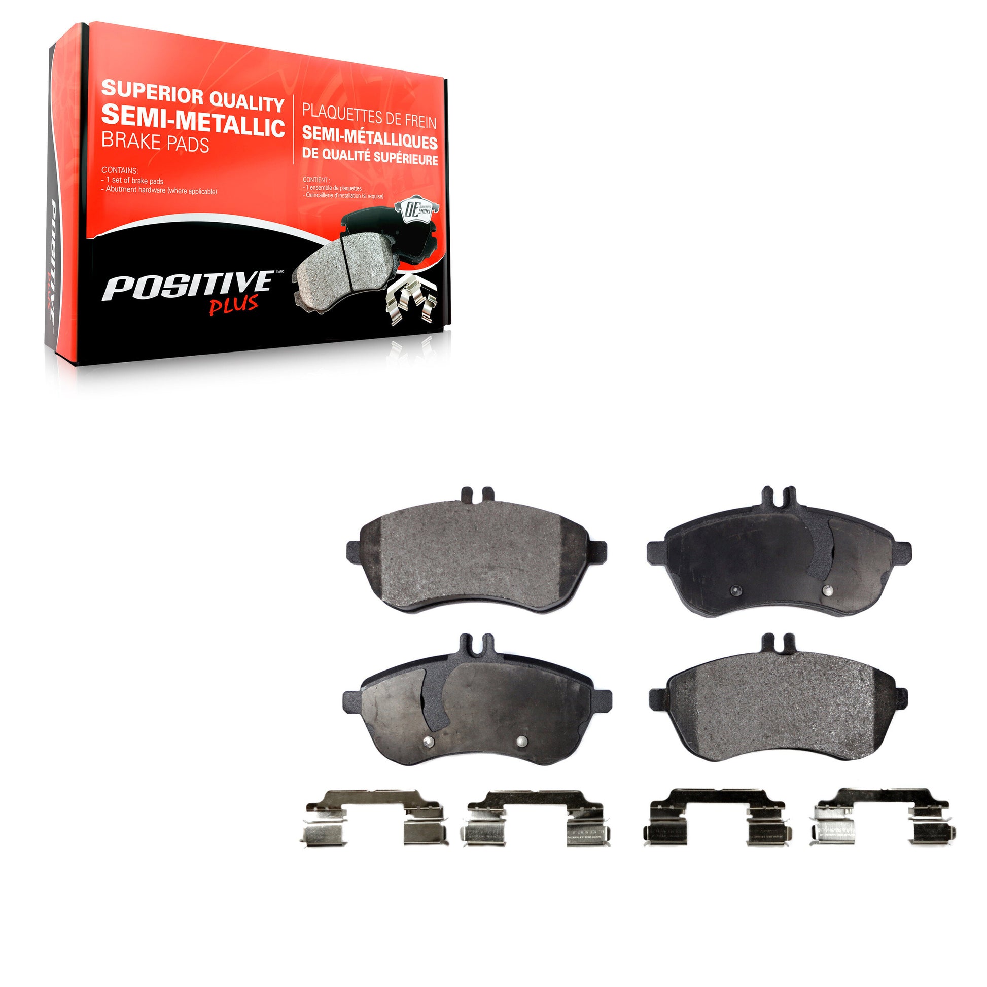 Positive Plus PPF-D1340 Disc Brake Pad for 2008-2015 Mercedes-Benz C250, Mercedes-Benz SLK250, Mercedes-Benz C230 - Front