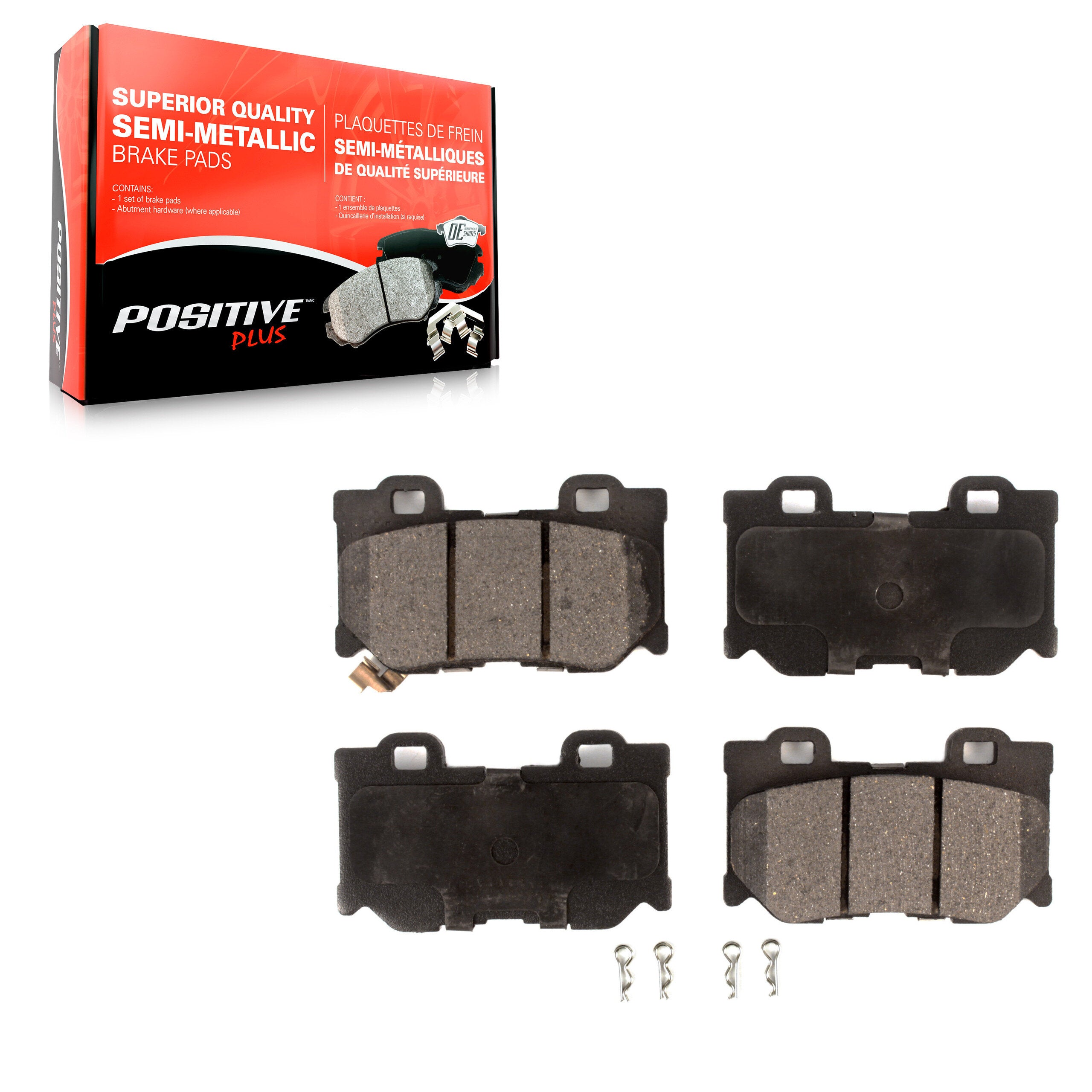 Positive Plus PPF-D1347 Disc Brake Pad for 2008-2024 Nissan Z, INFINITI Q60, INFINITI Q70L - Rear