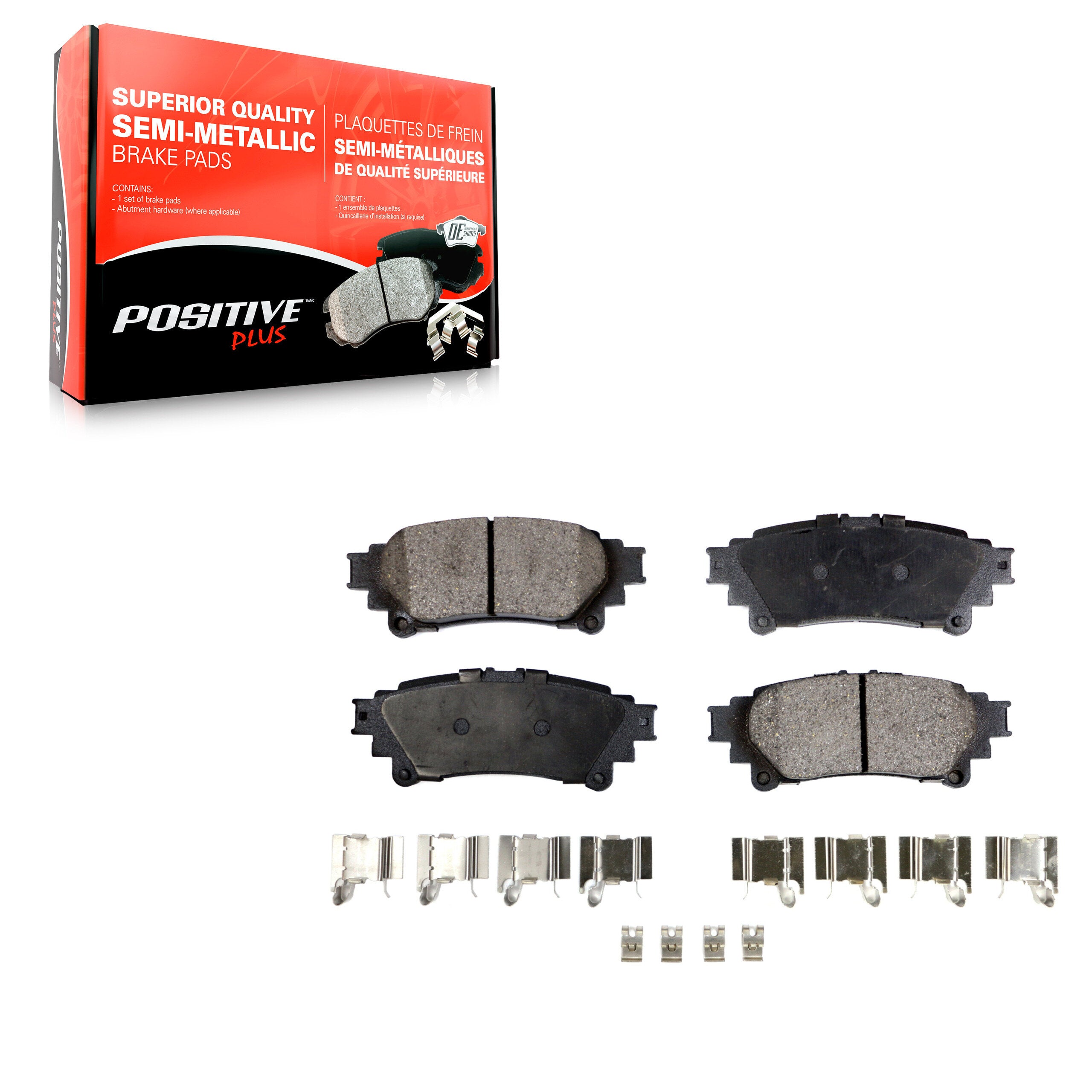 Positive Plus PPF-D1391 Disc Brake Pad for 2010-2020 Lexus GS300, Lexus GS200t, Lexus IS200t - Rear