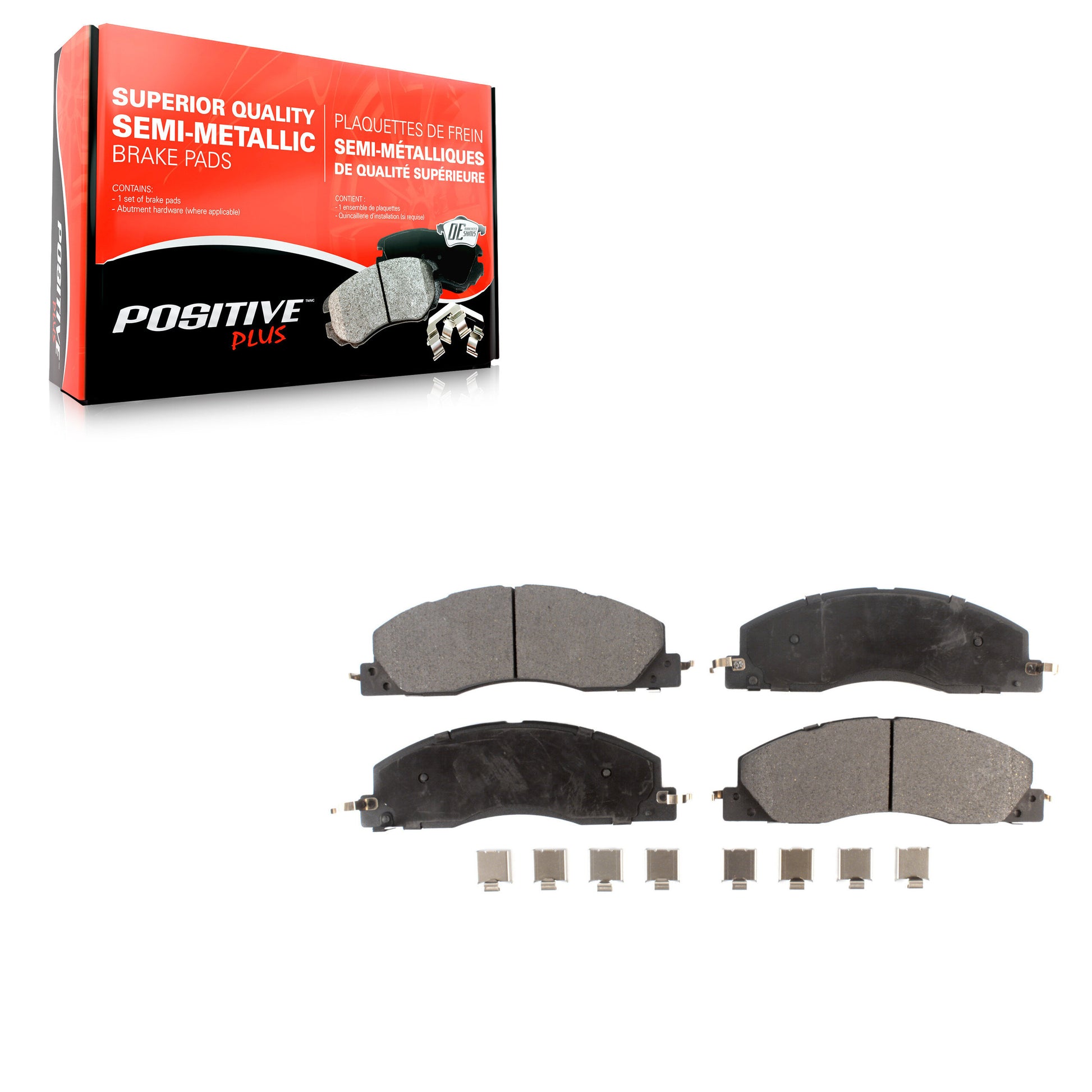 Positive Plus PPF-D1399 Disc Brake Pad for 2009-2018 Ram 1500, Ram 2500, Ram 3500 - Front
