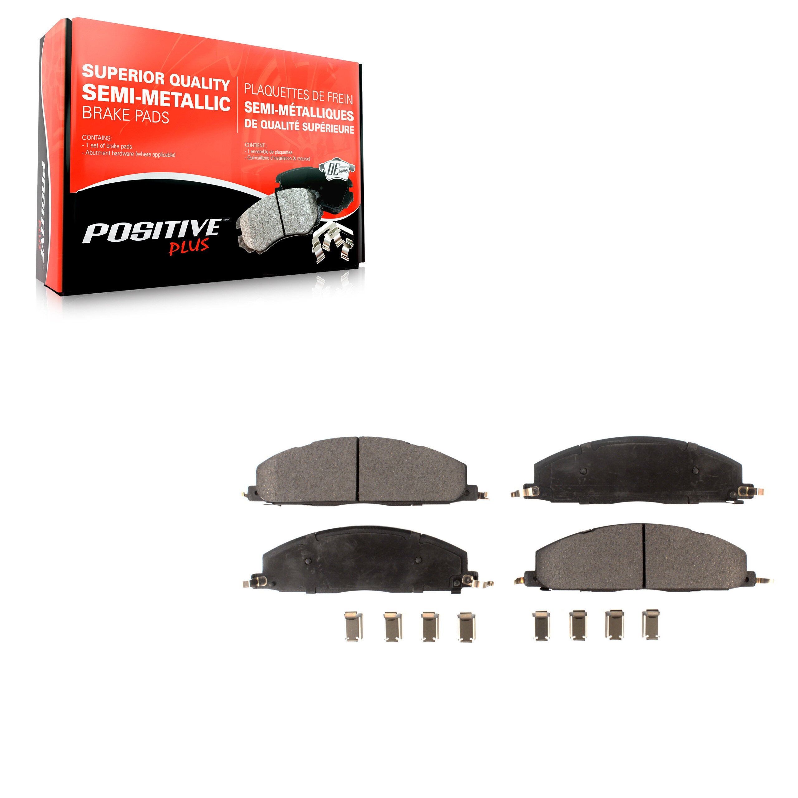 Positive Plus PPF-D1400 Disc Brake Pad for 2009-2018 Ram 1500, Ram 2500, Ram 3500 - Rear