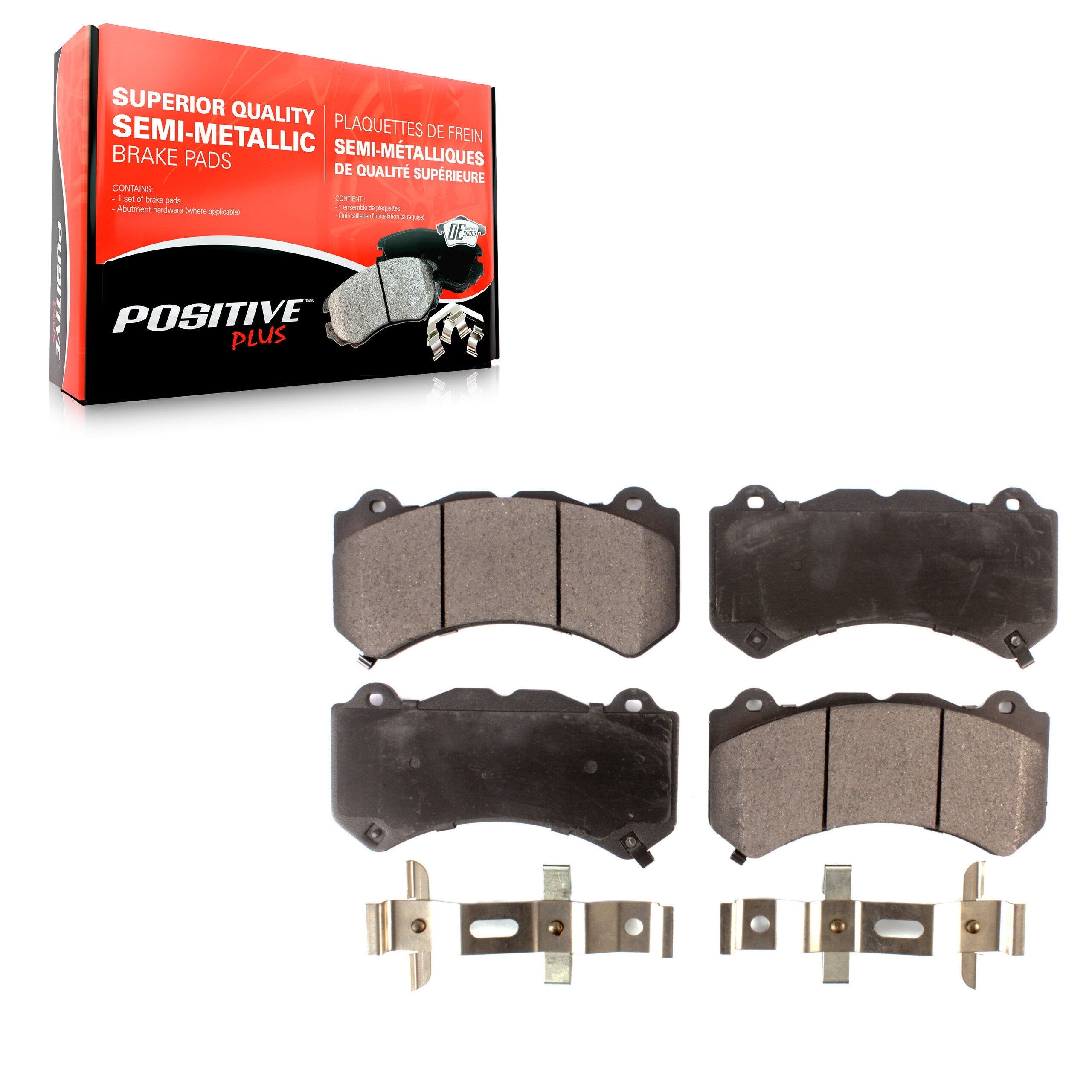 Positive Plus PPF-D1405 Disc Brake Pad for 2009-2023 Chevrolet Camaro, Dodge Charger, Dodge Challenger - Front
