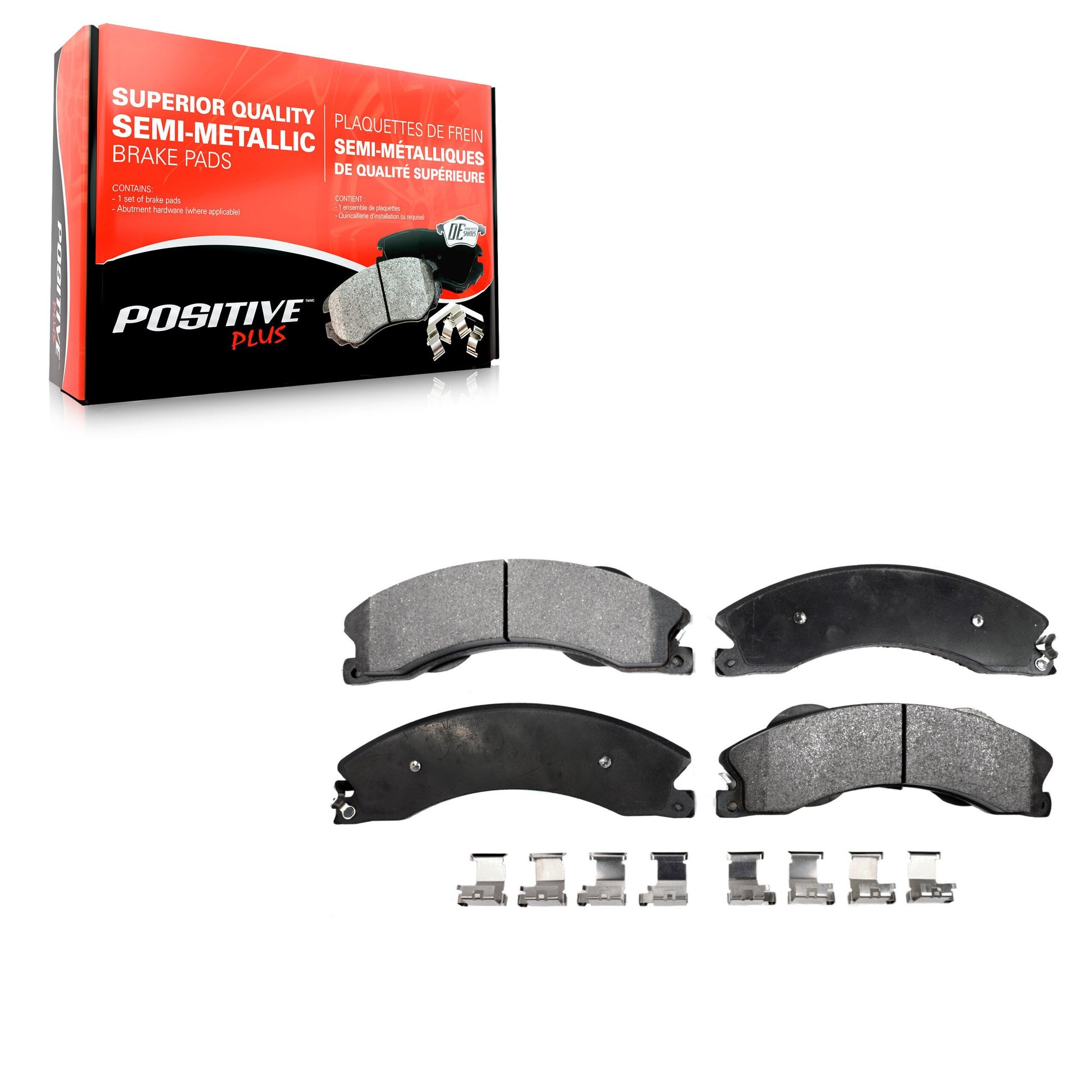Positive Plus PPF-D1411 Disc Brake Pad for 2009-2024 Chevrolet Express 4500, Chevrolet Suburban 3500 HD, Nissan TITAN XD - Rear, Front