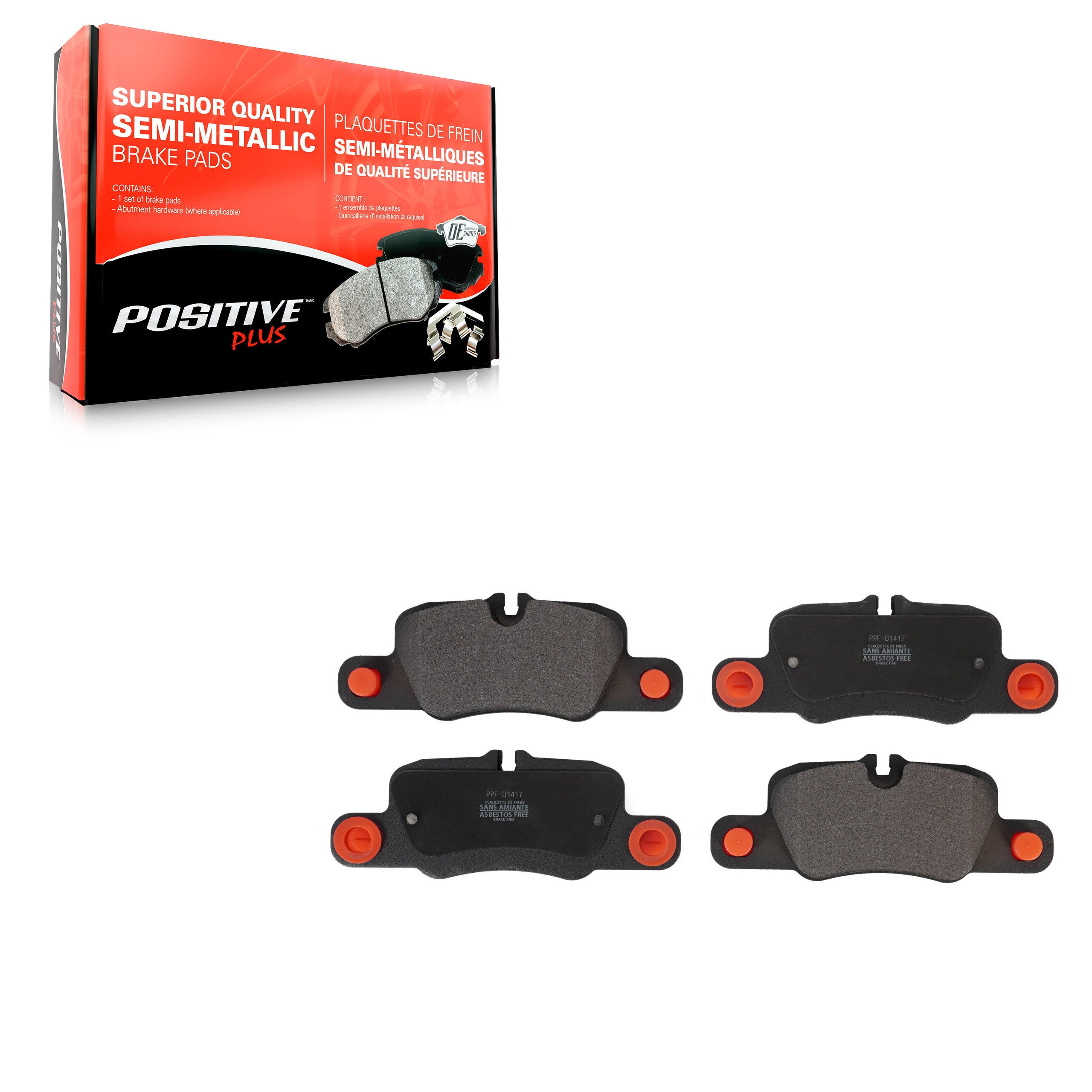 Positive Plus PPF-D1417 Disc Brake Pad for 2010-2021 Porsche 911, Porsche Panamera - Rear