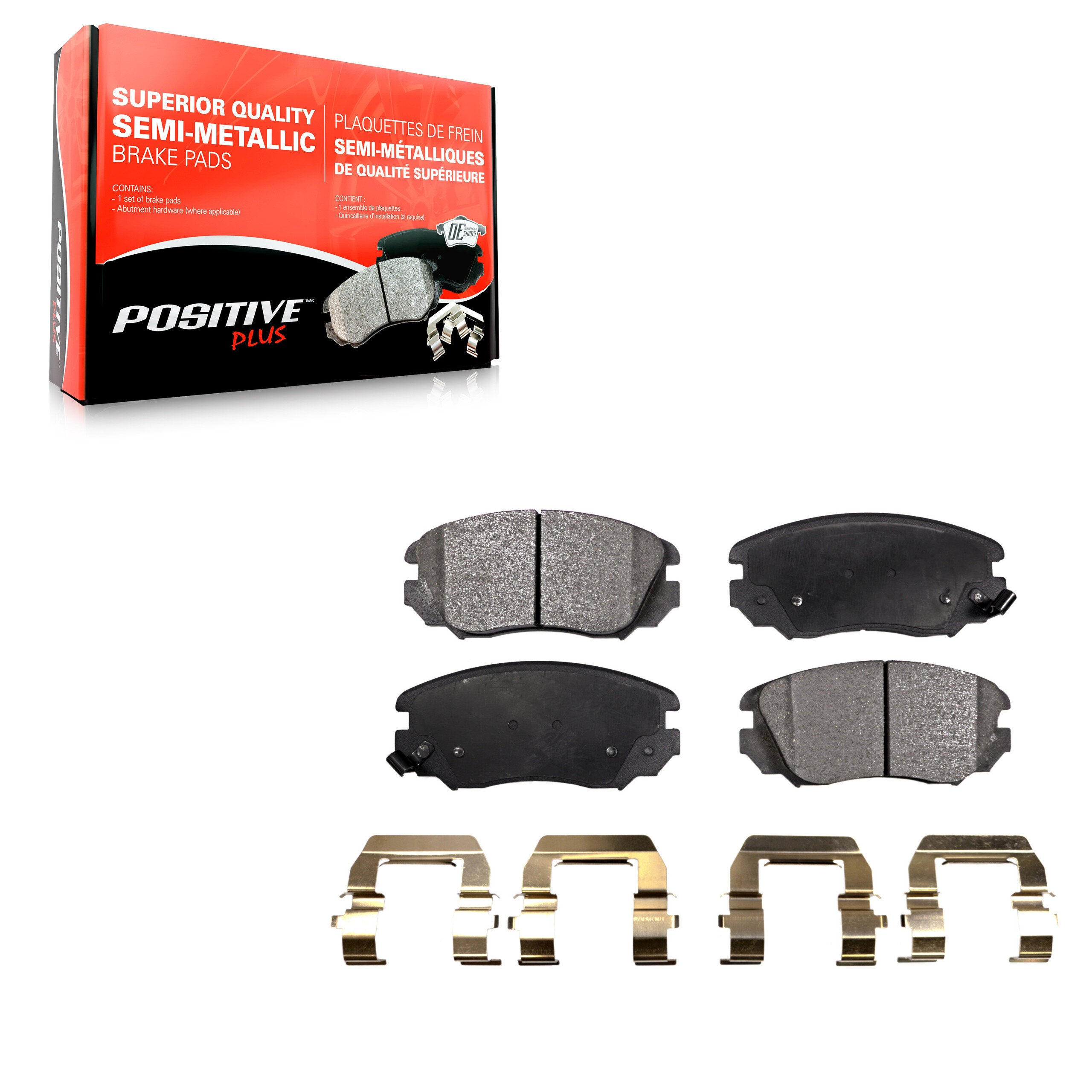 Positive Plus PPF-D1421 Disc Brake Pad for 2010-2020 GMC Terrain, Buick Cascada, Chevrolet Malibu Limited - Front