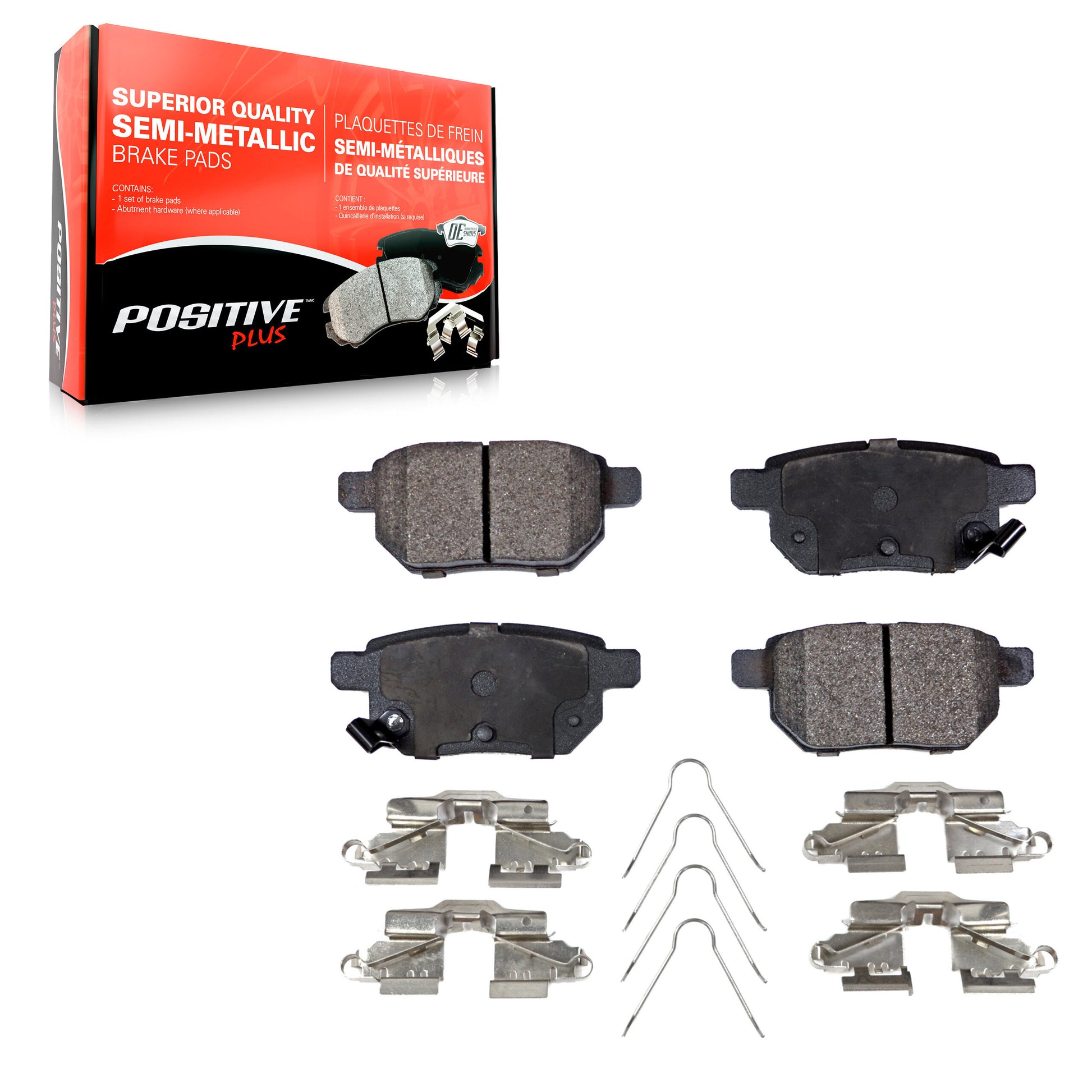 Positive Plus PPF-D1423 Disc Brake Pad for 2008-2022 Toyota Corolla, Toyota Prius AWD-e, Toyota Corolla iM - Rear
